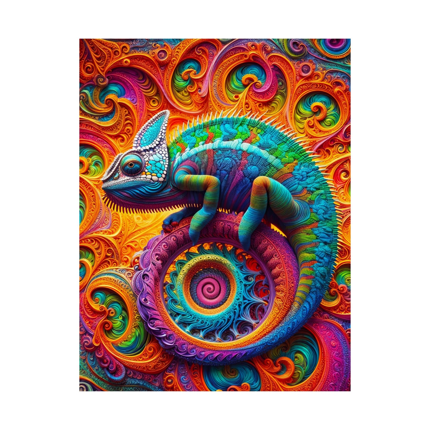 Fractal Guardian Matte Vertical Posters