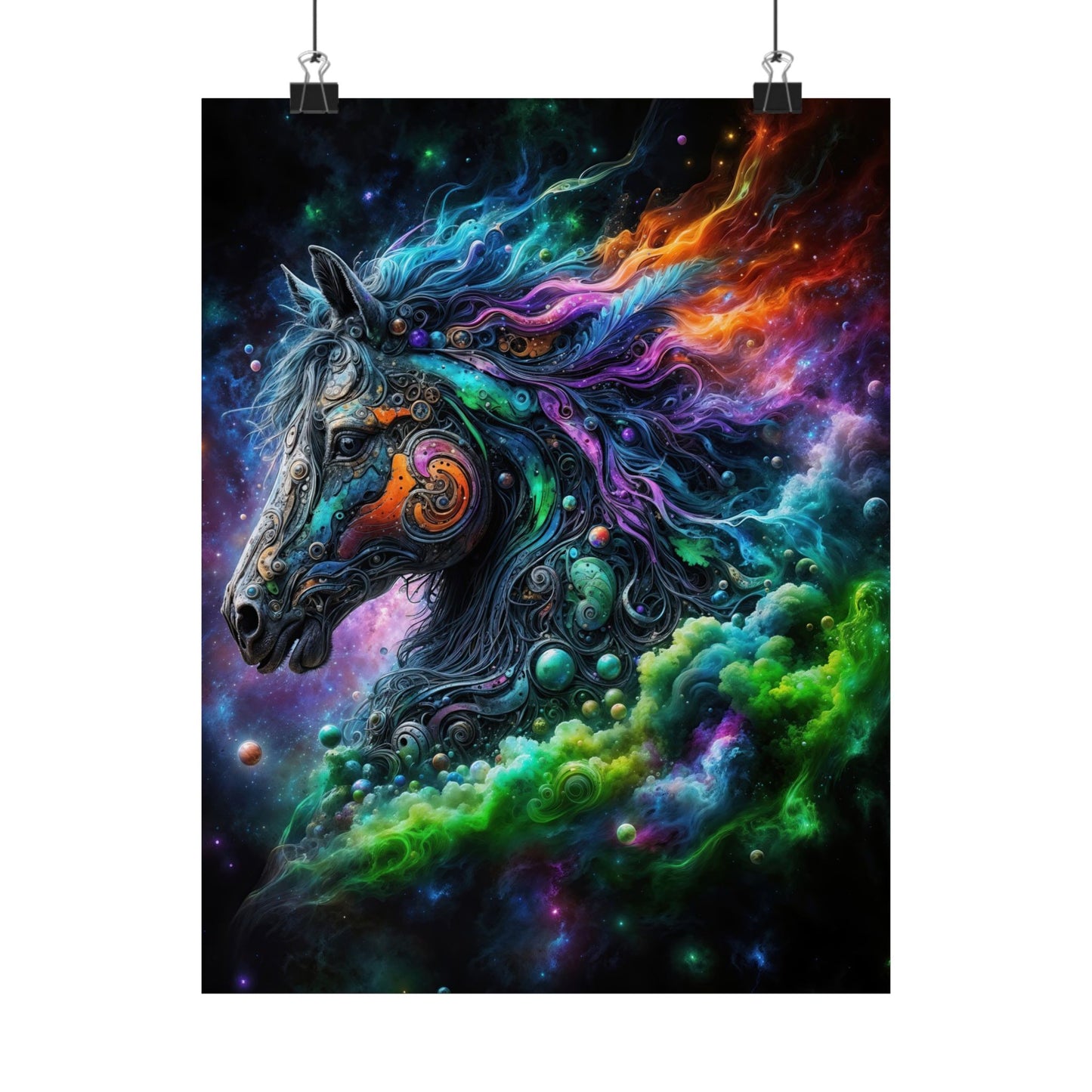 The Celestial Stallion Matte Vertical Posters