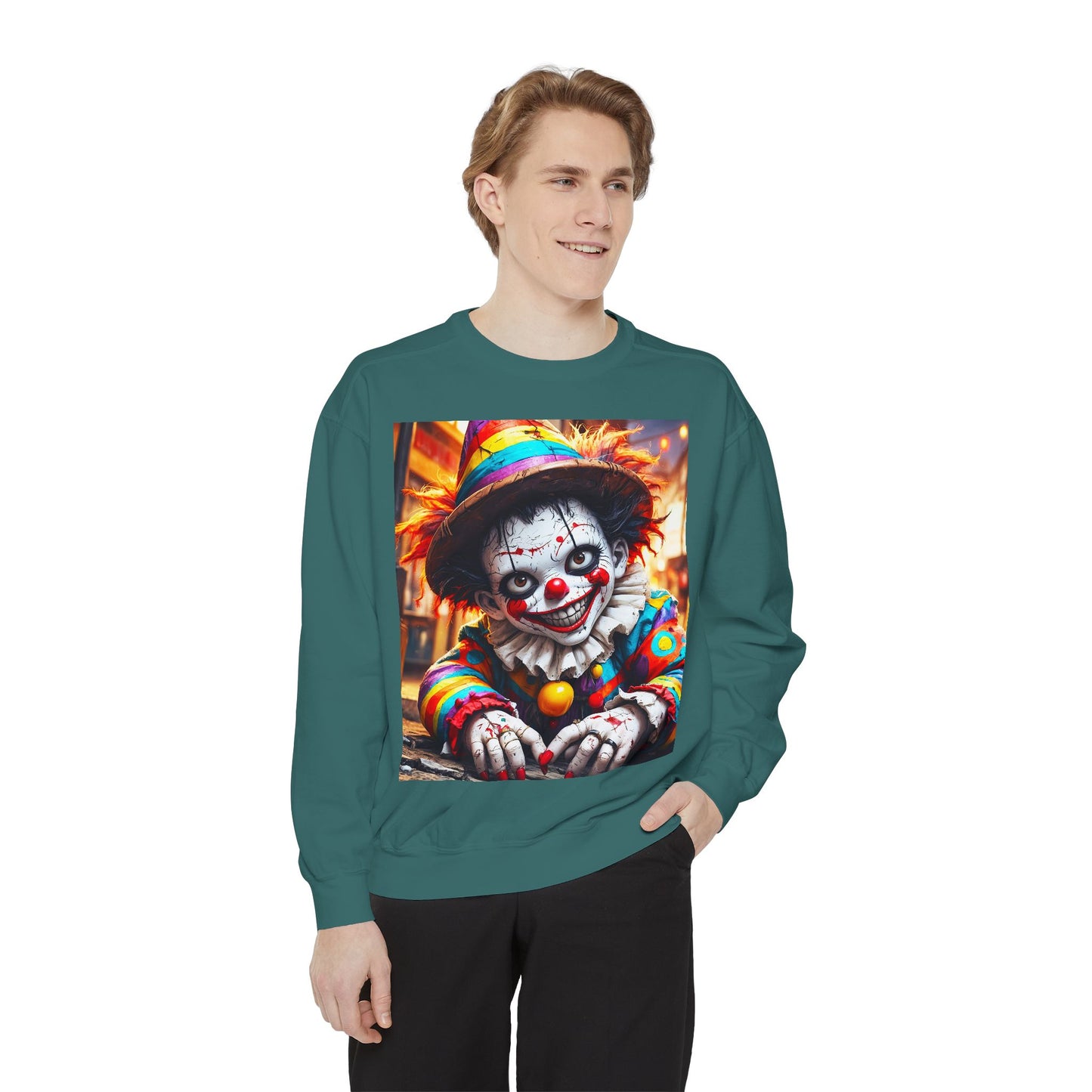 Grim Grins Unisex Garment-Dyed Sweatshirt