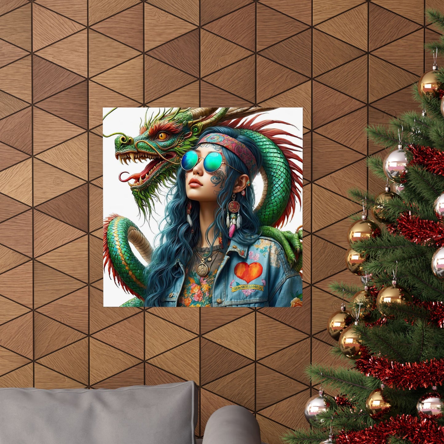 Dragon & Hippie Harmony Matte Vertical Posters