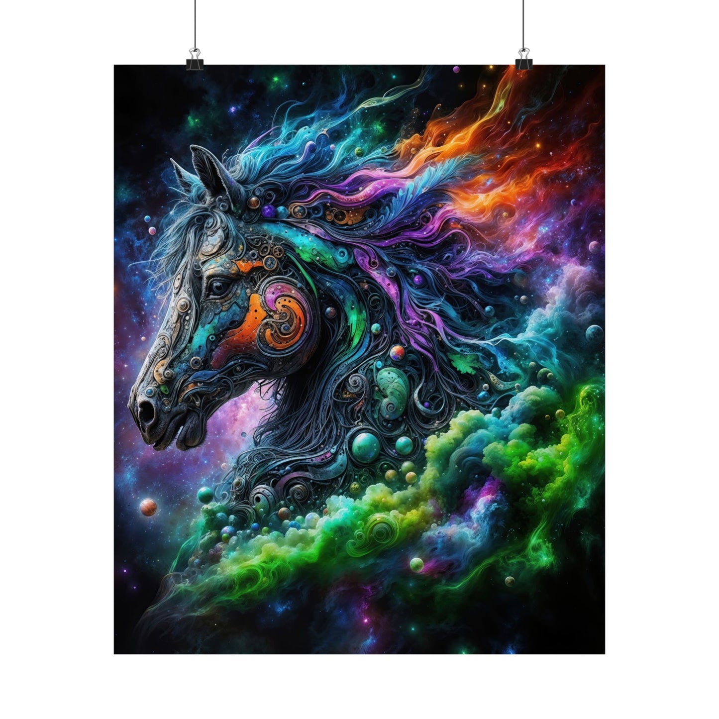 The Celestial Stallion Matte Vertical Posters