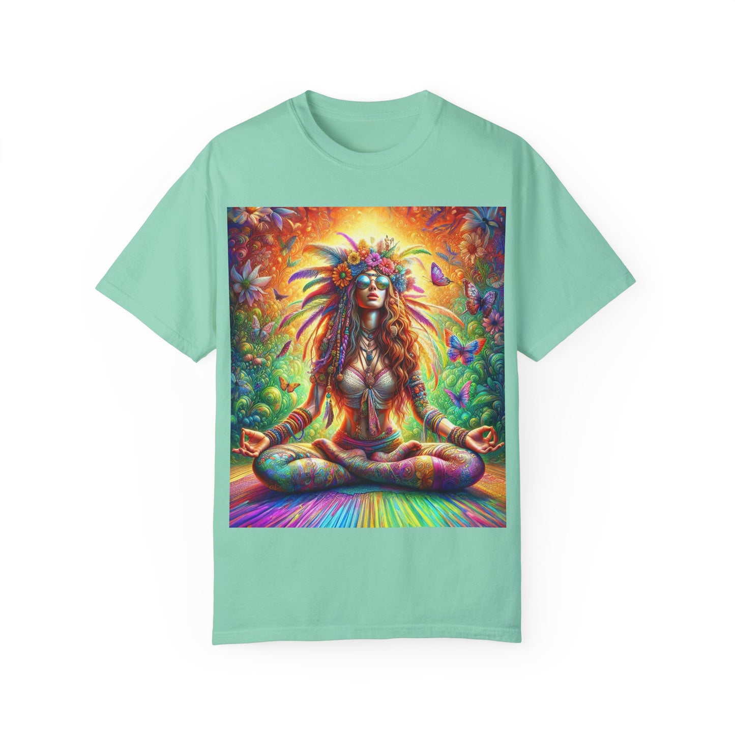 Mystical Meditation: A Journey Within Unisex Garment-Dyed T-shirt