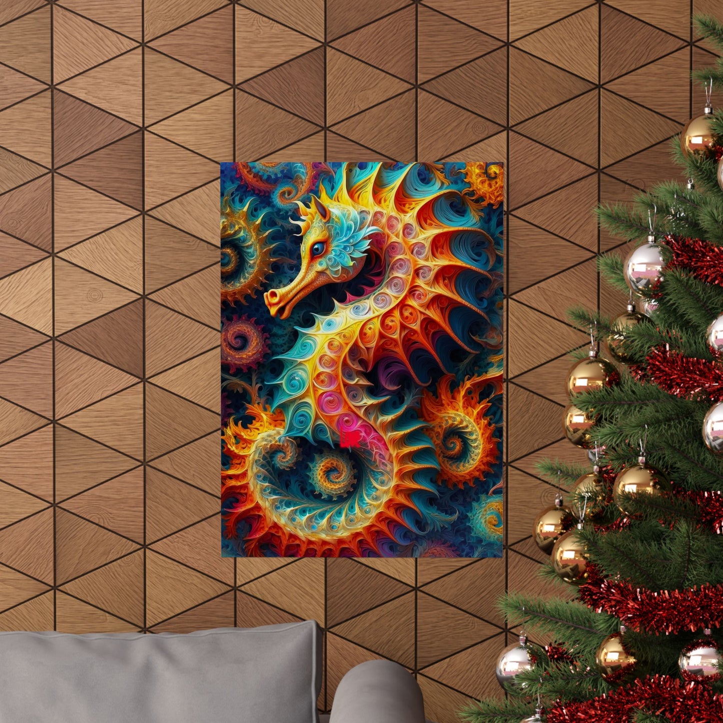 Ethereal Seahorse Reverie Matte Vertical Posters