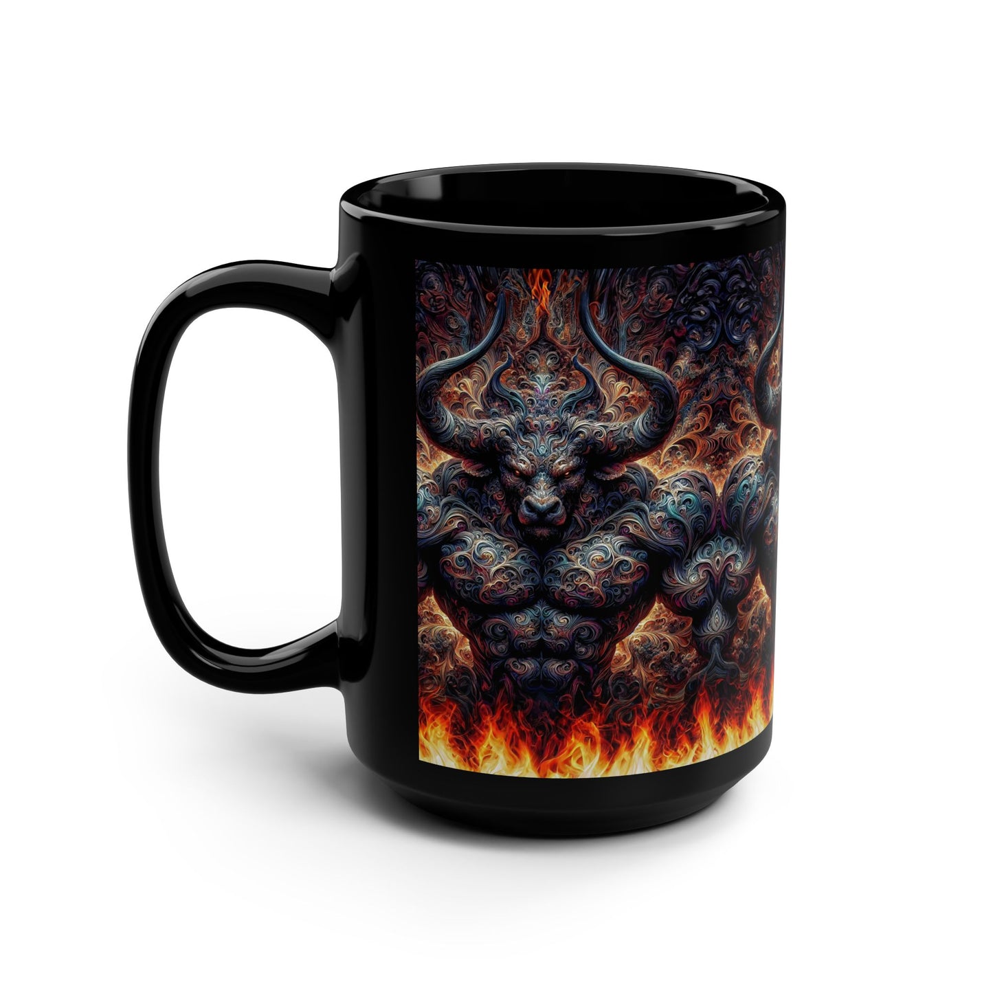 Shadowed Elixirs: Fantasy Art Black Mug, 15oz