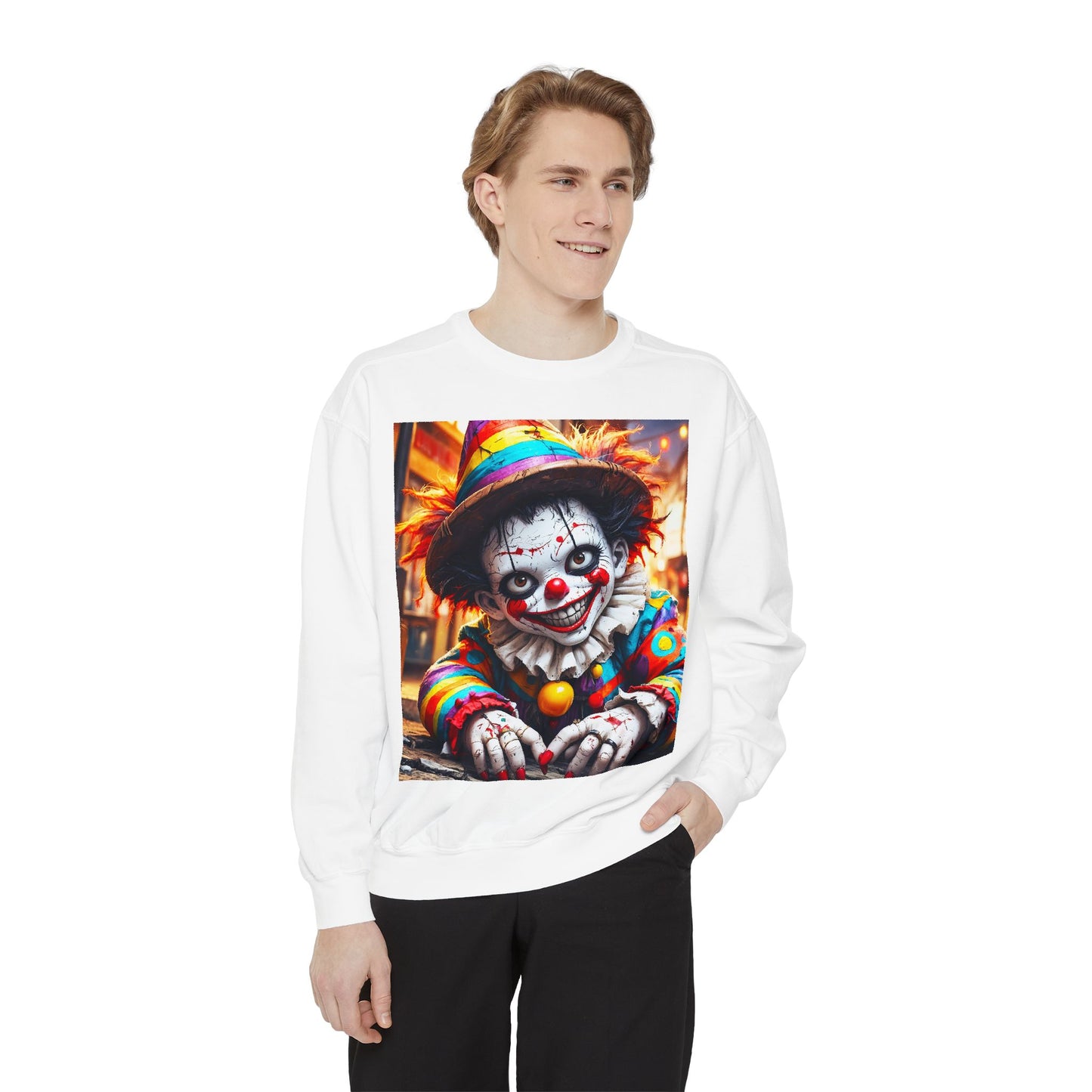 Grim Grins Unisex Garment-Dyed Sweatshirt