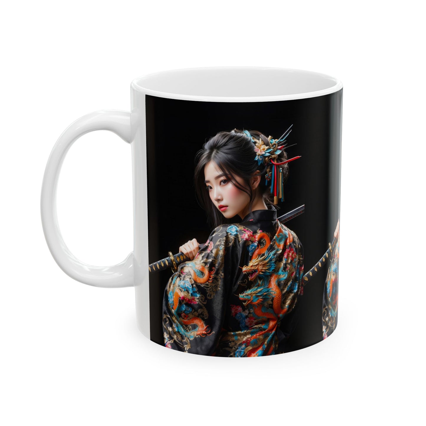 Dragon Damsel Ceramic Mug, 11oz