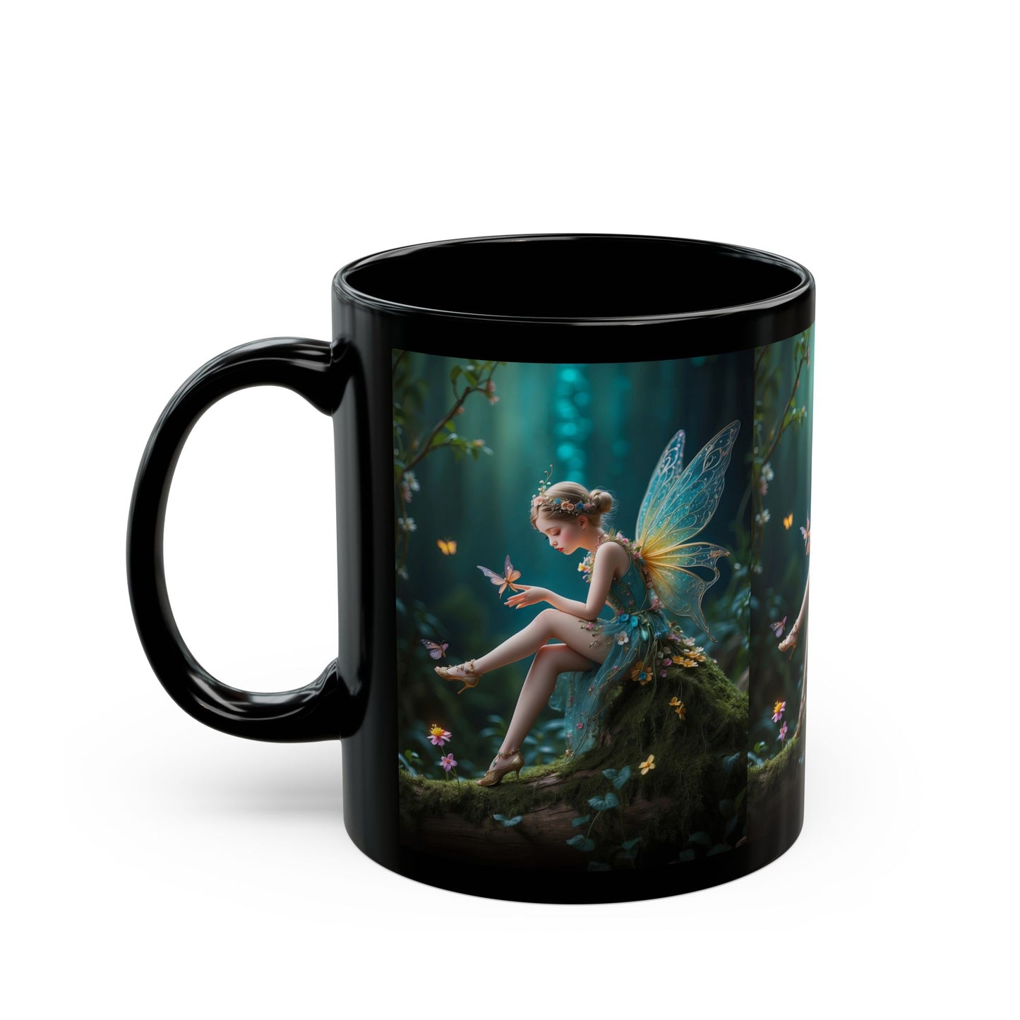 Whispers of the Enchanted Glen Black Mug (11oz, 15oz)