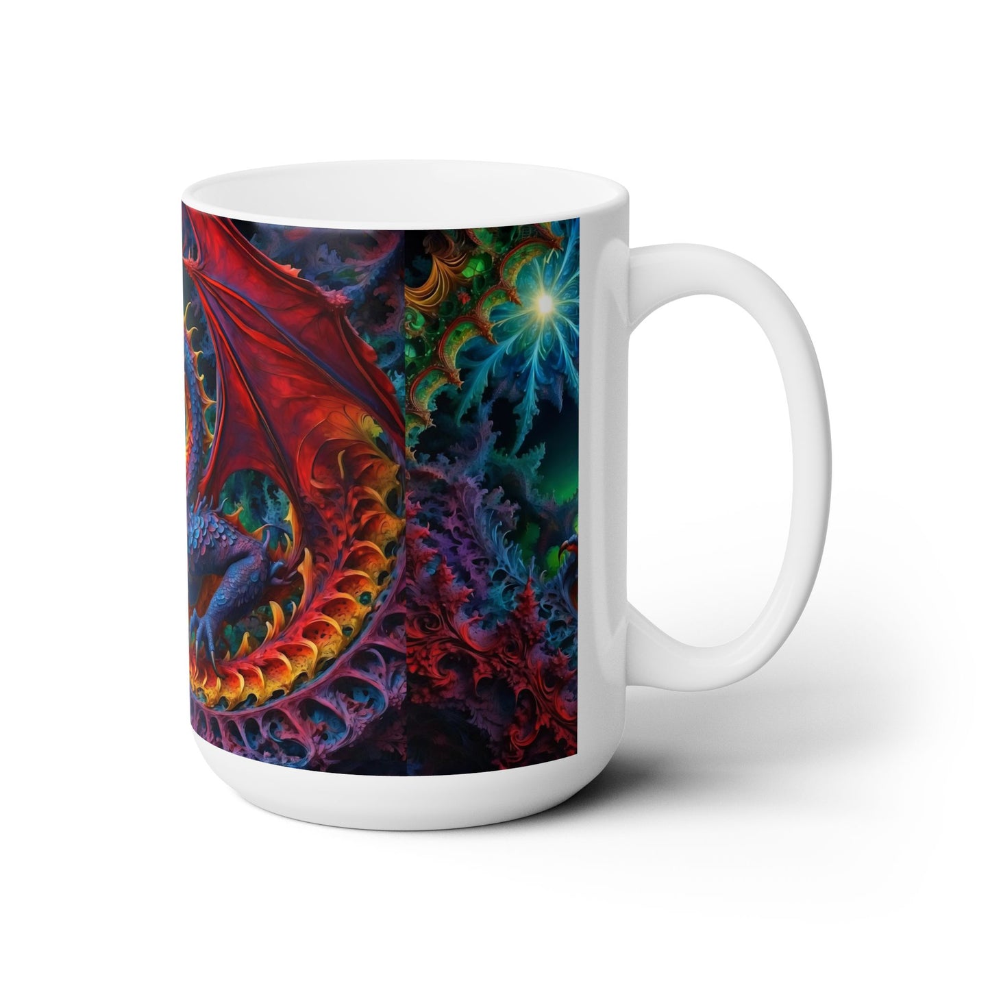 Drakara's Fractal Odyssey Ceramic Mug 15oz