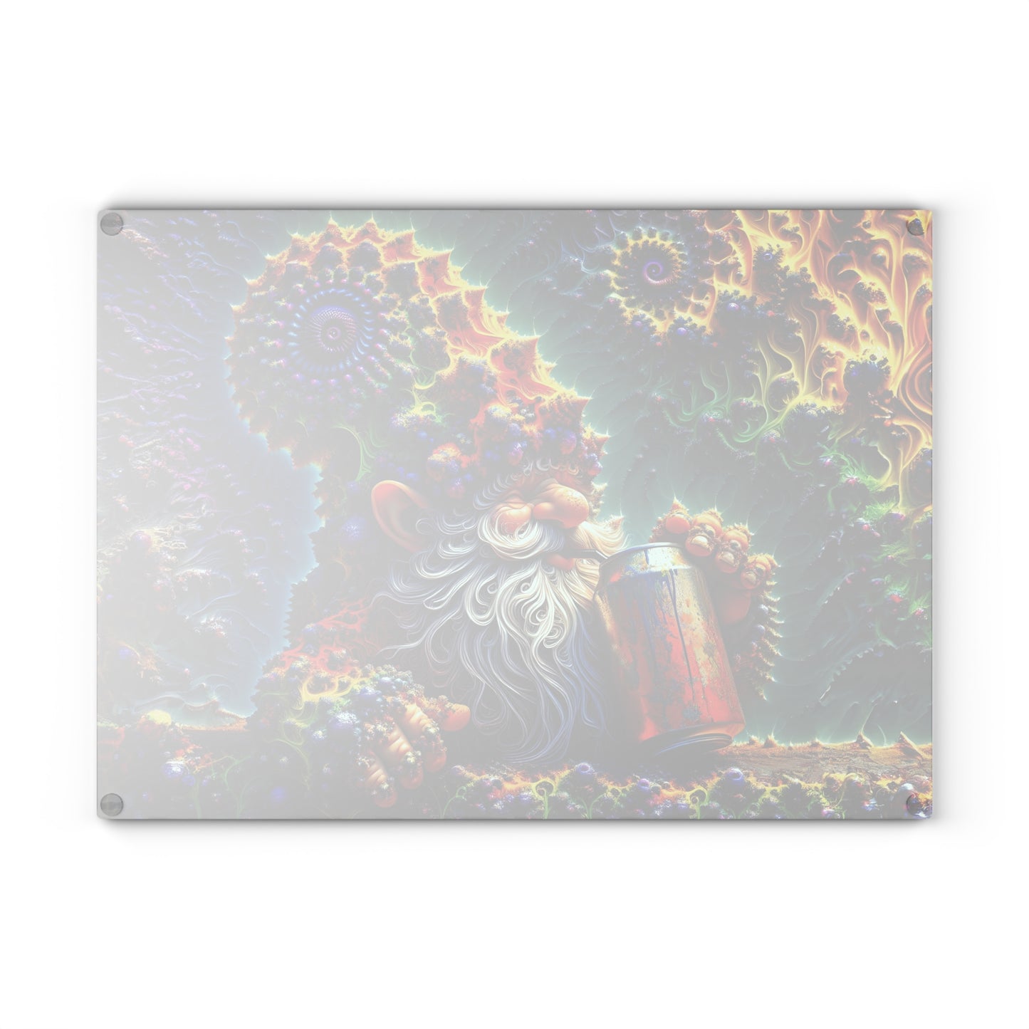 Enchanted Gnome Delight Desk Mat Glass Cutting Board