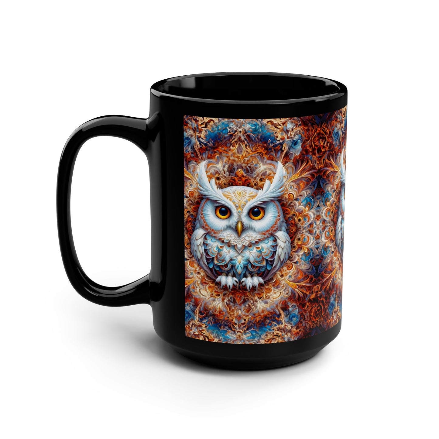 Awaken Your Imagination with 'Ethereal Enigma Black Mug, 15oz