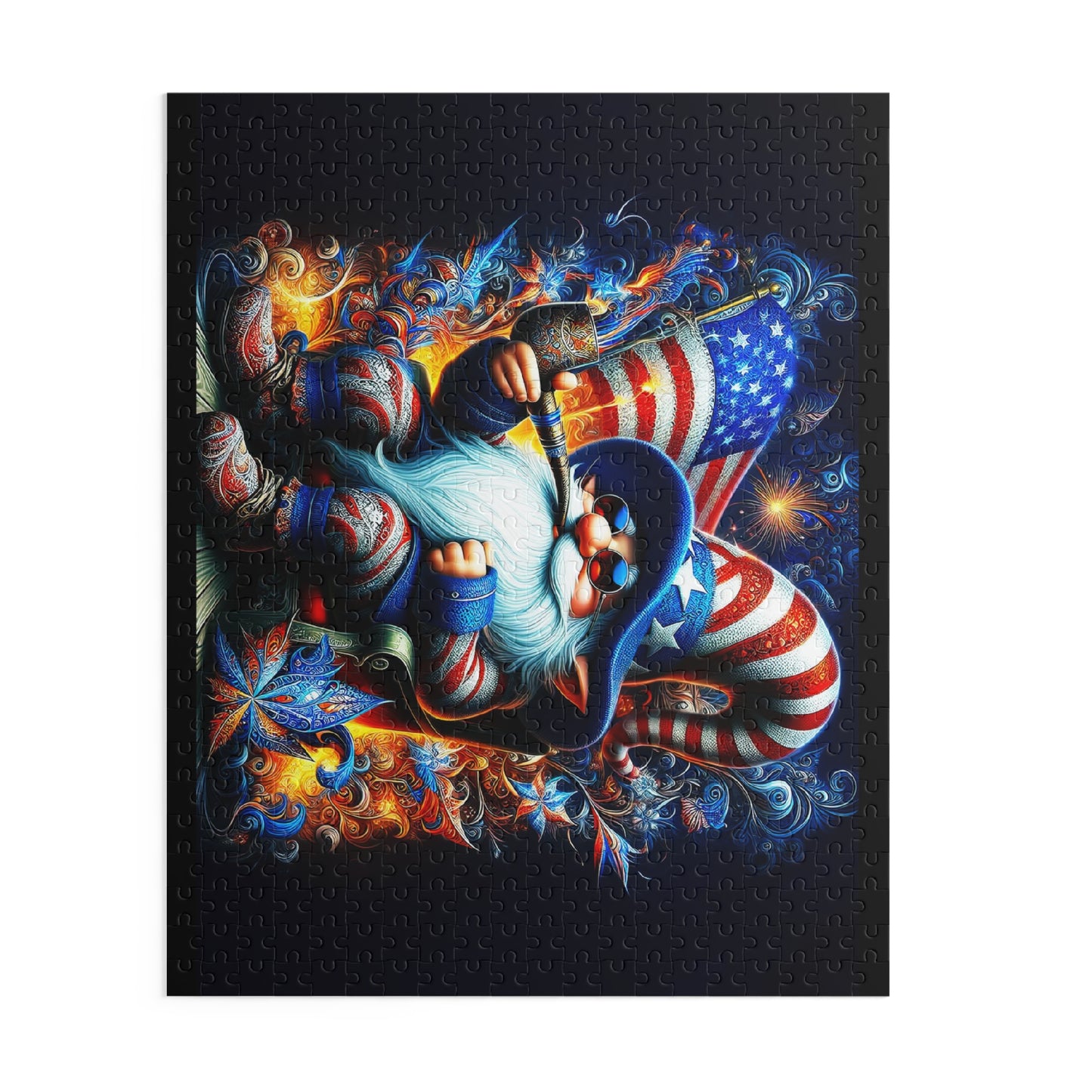 Patriotic Gnome Puzzle (120, 252, 500-Piece)