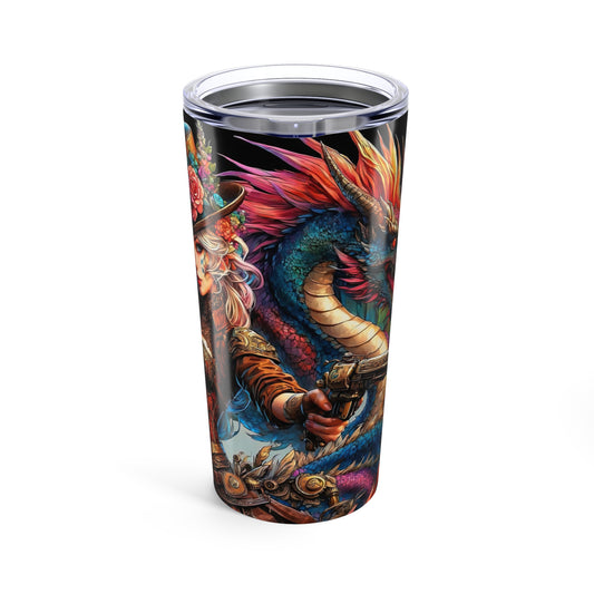 Steampunk Guardian & Fierce Dragon Tumbler 20oz