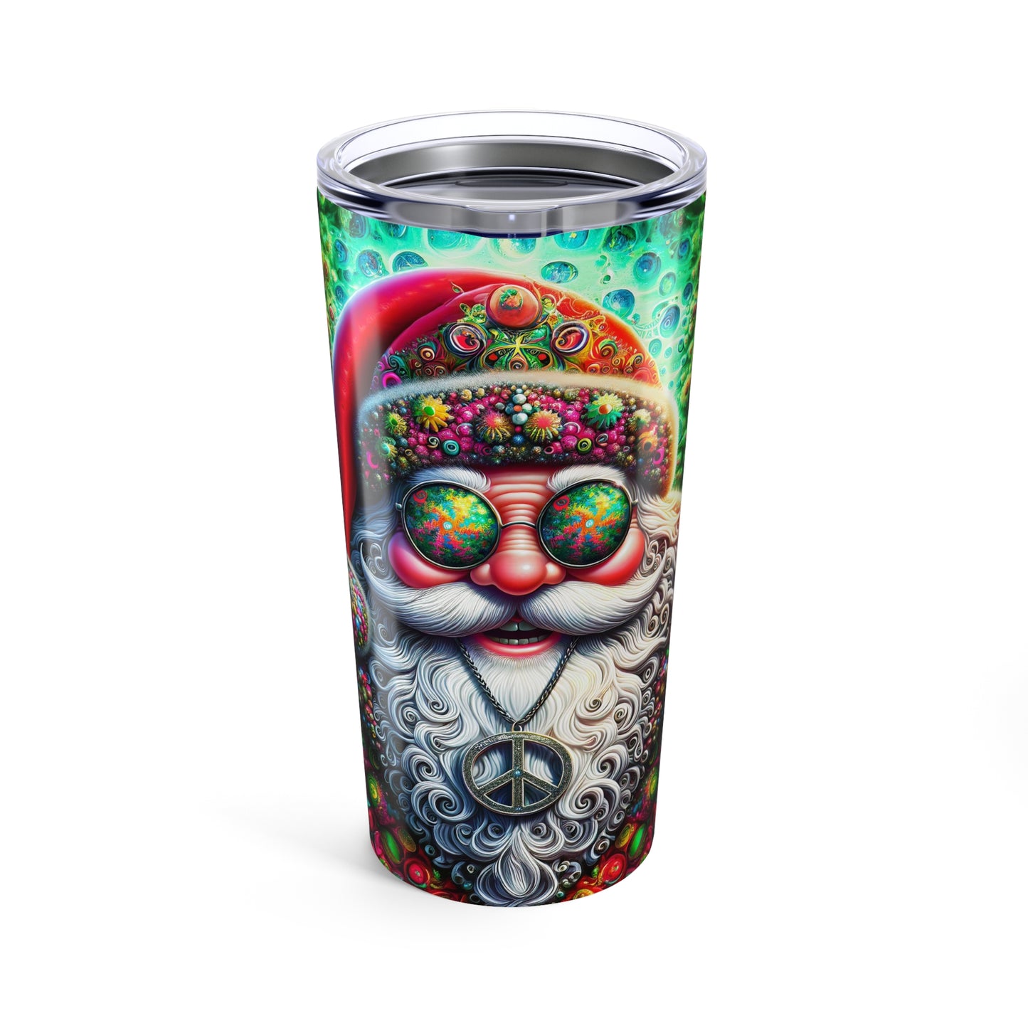 Psychedelic Santa's Peaceful Revelry Tumbler 20oz