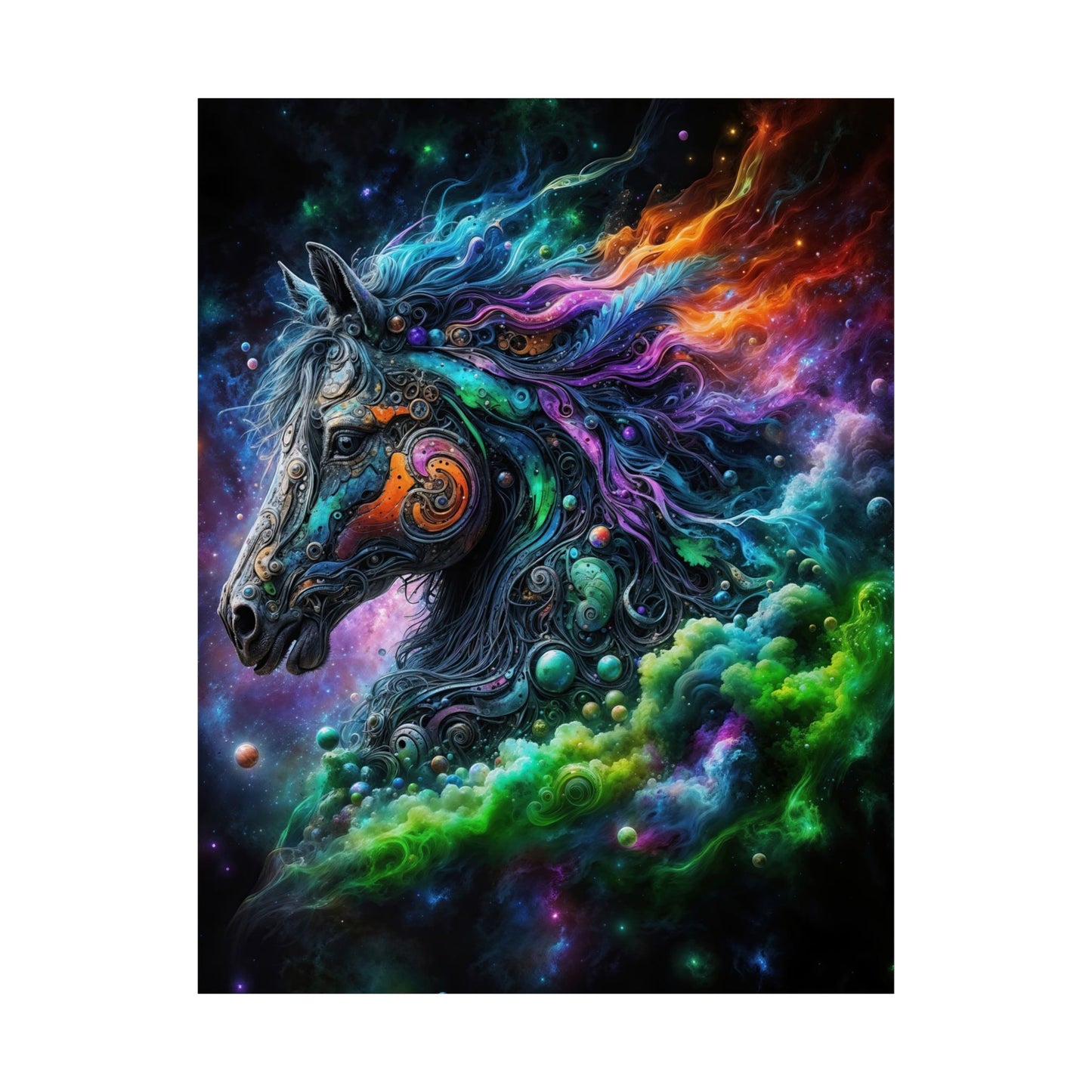 The Celestial Stallion Matte Vertical Posters