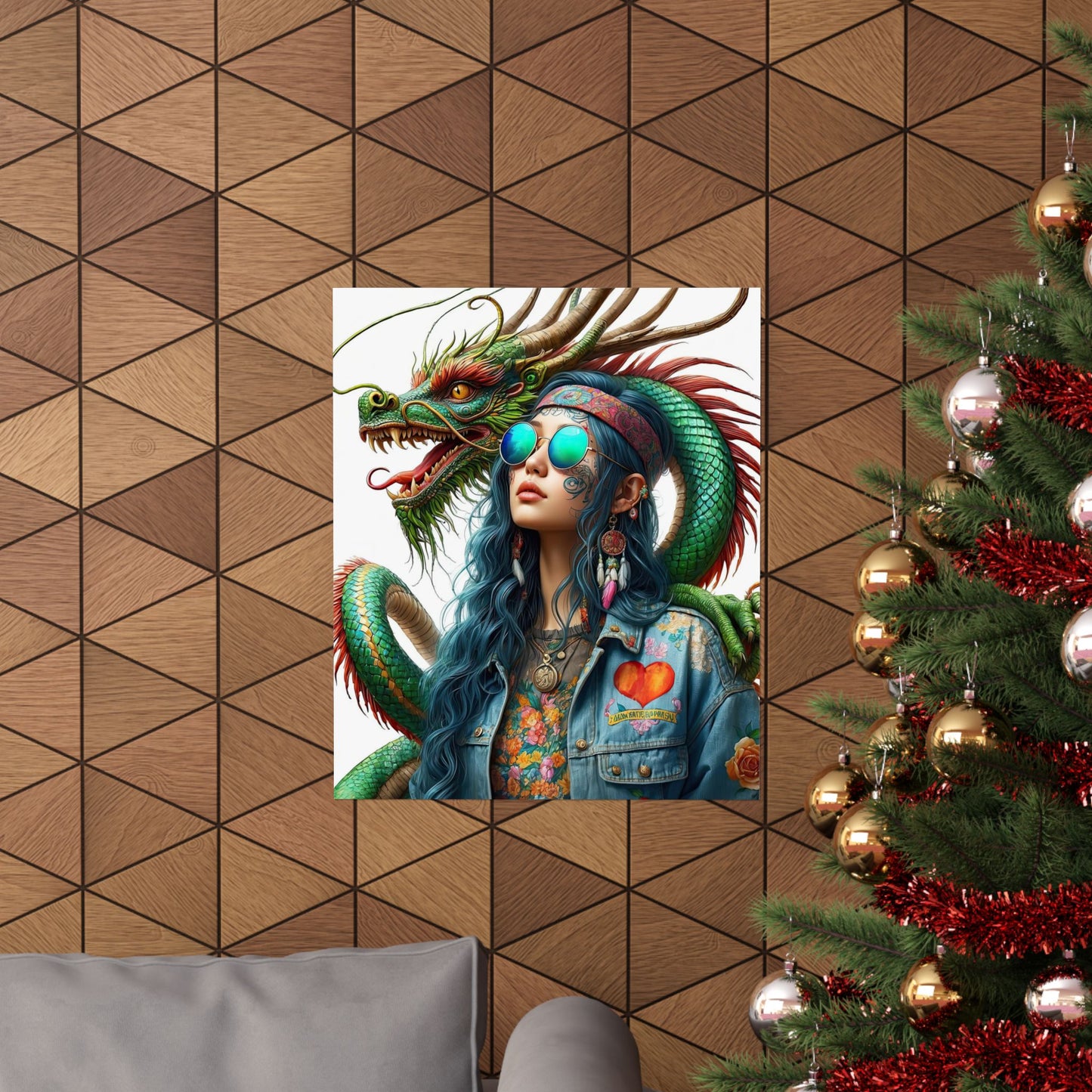 Dragon & Hippie Harmony Matte Vertical Posters