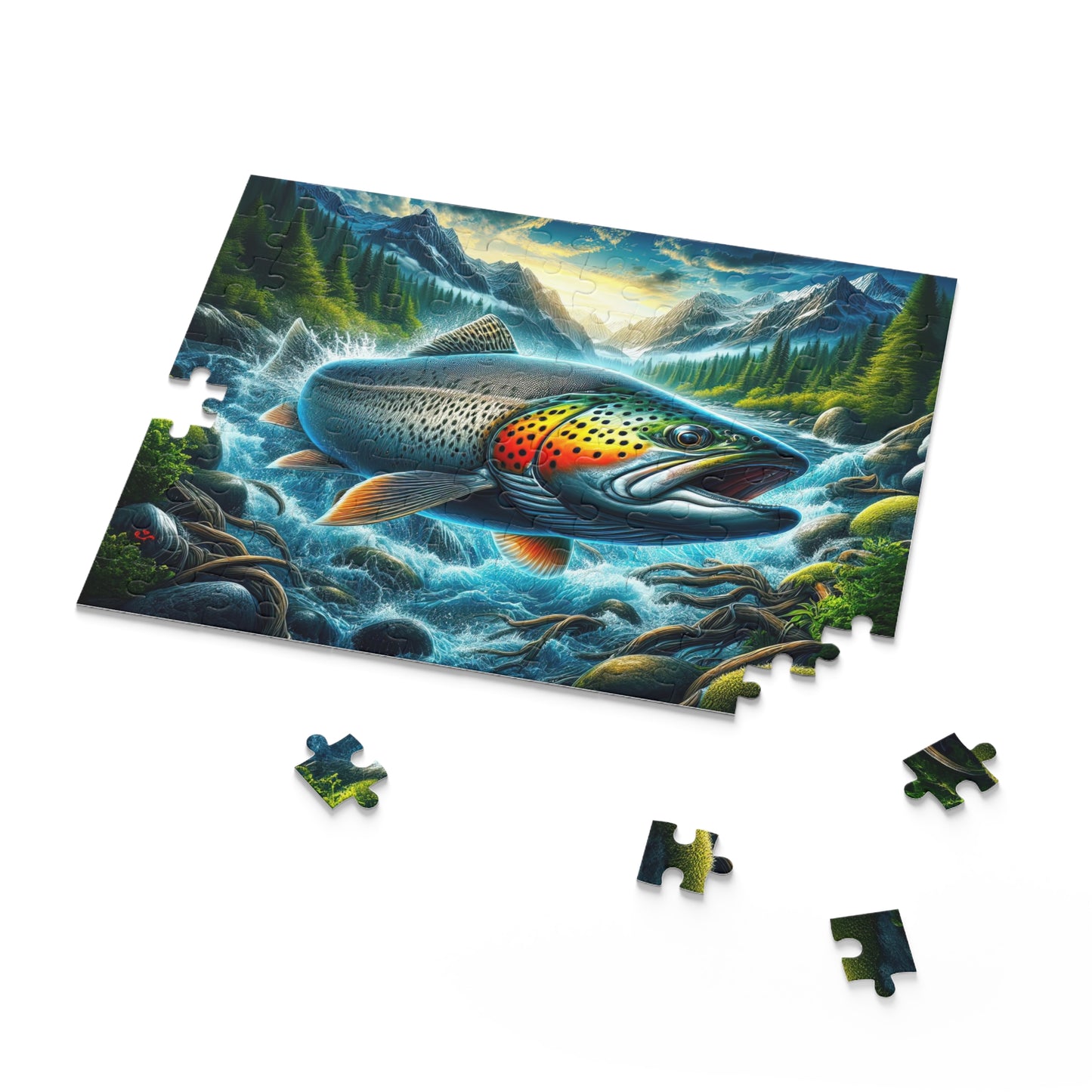 Wild Wonder: Salmon Splash Puzzle Collection Puzzle (120, 252, 500-Piece)