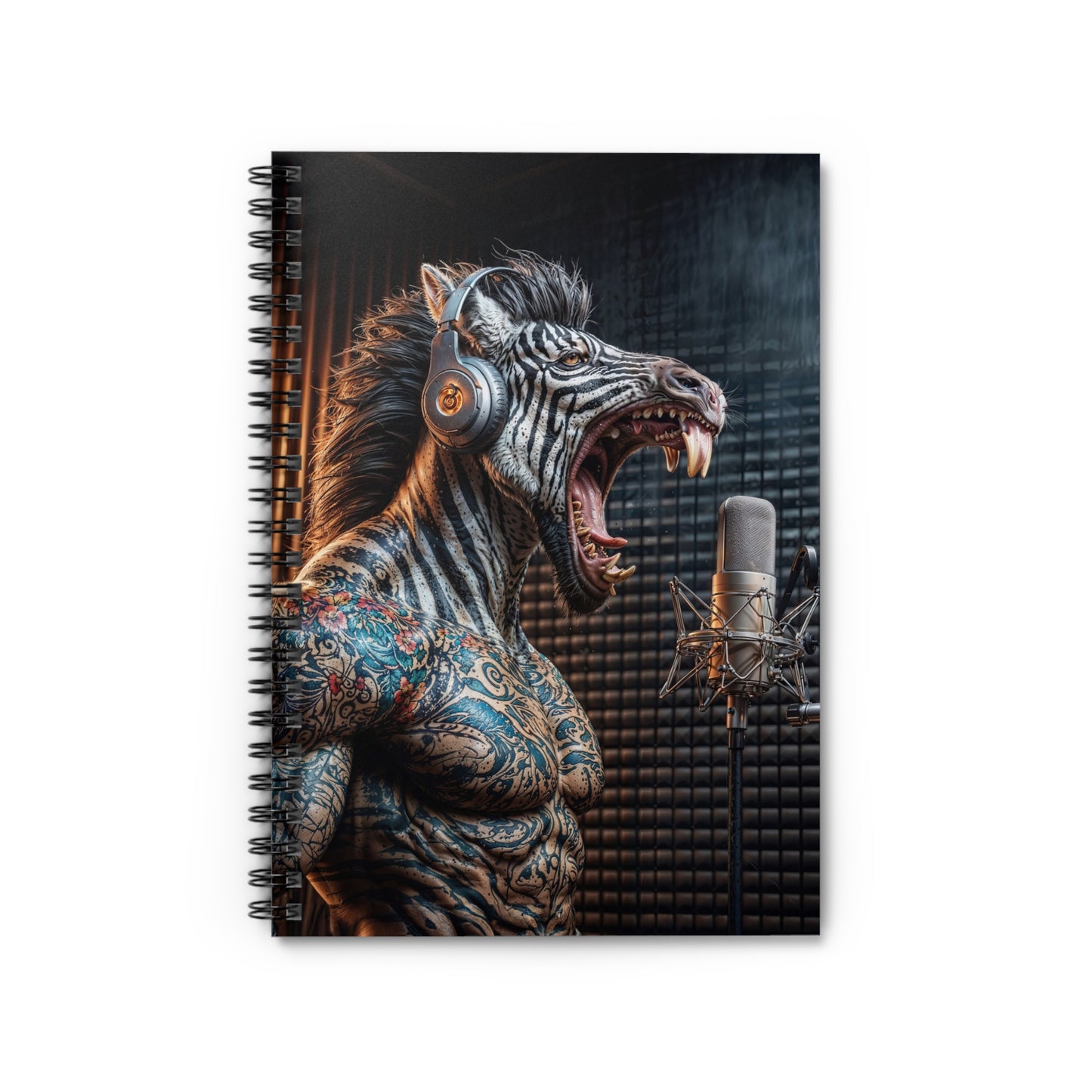 Inked Melodies: The Zebracoustic Experience Spiral Notebook - Ruled Line