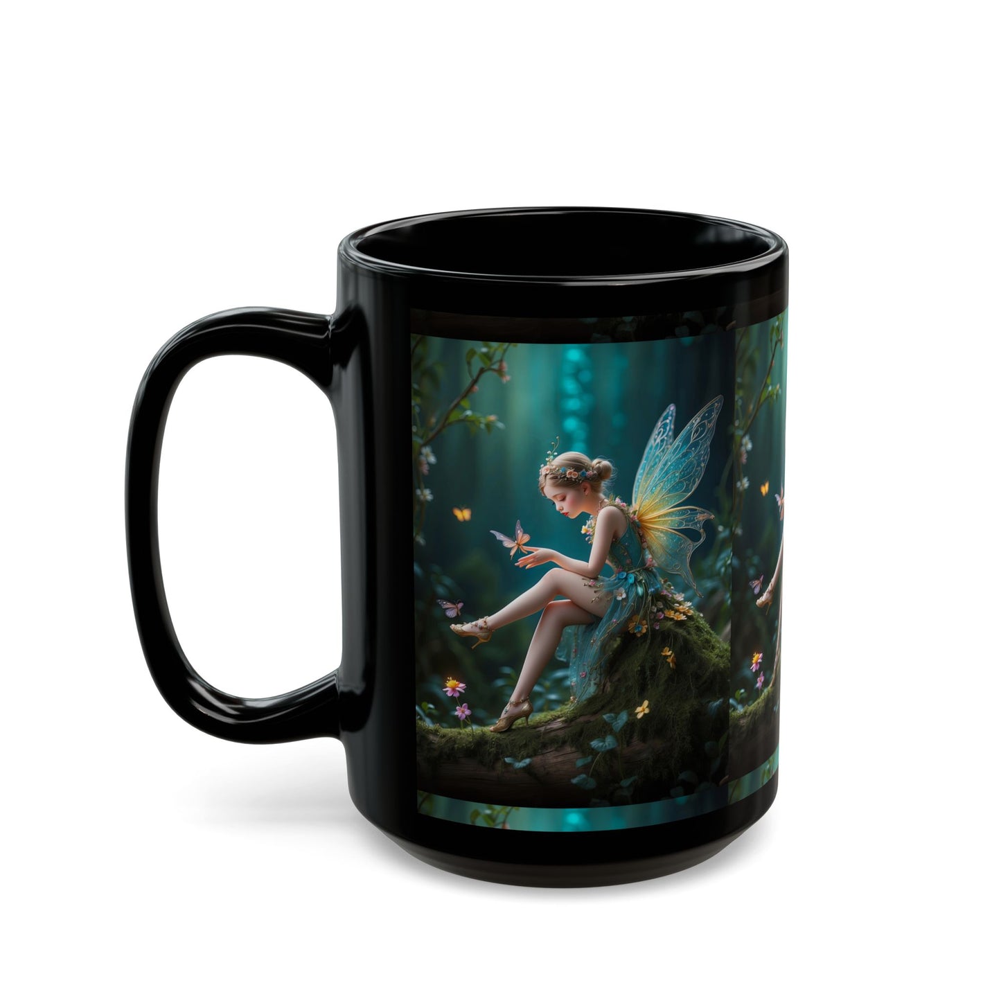 Whispers of the Enchanted Glen Black Mug (11oz, 15oz)