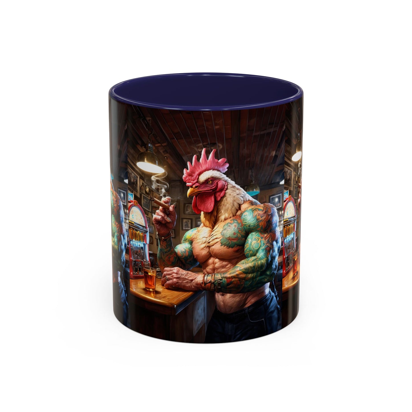 Ink & Feathers: The Ballad of Rocky Rooster Accent Coffee Mug, 11oz