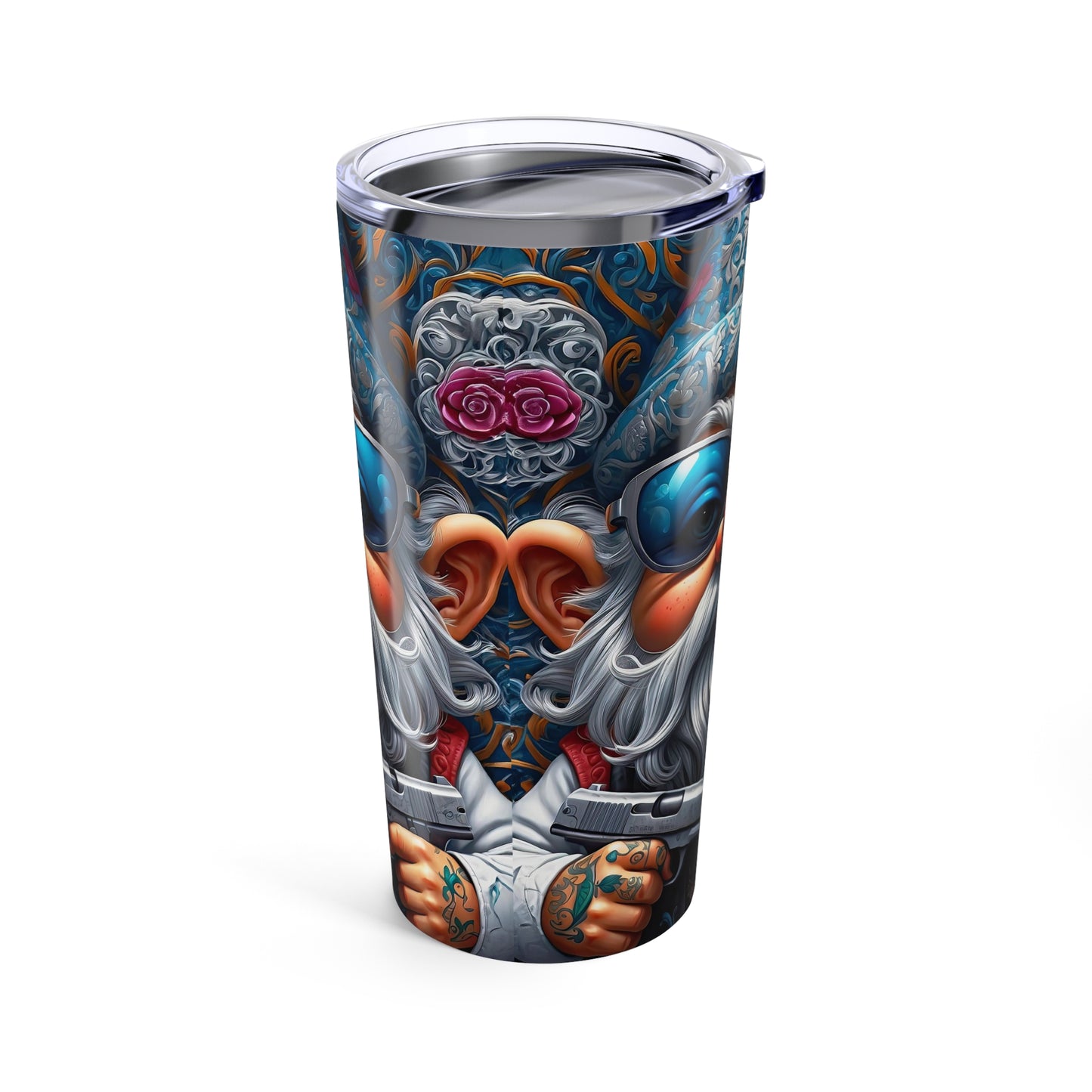 Crimson Guardian of the Fungi: The Legend of Grizzlebeard Tumbler 20oz