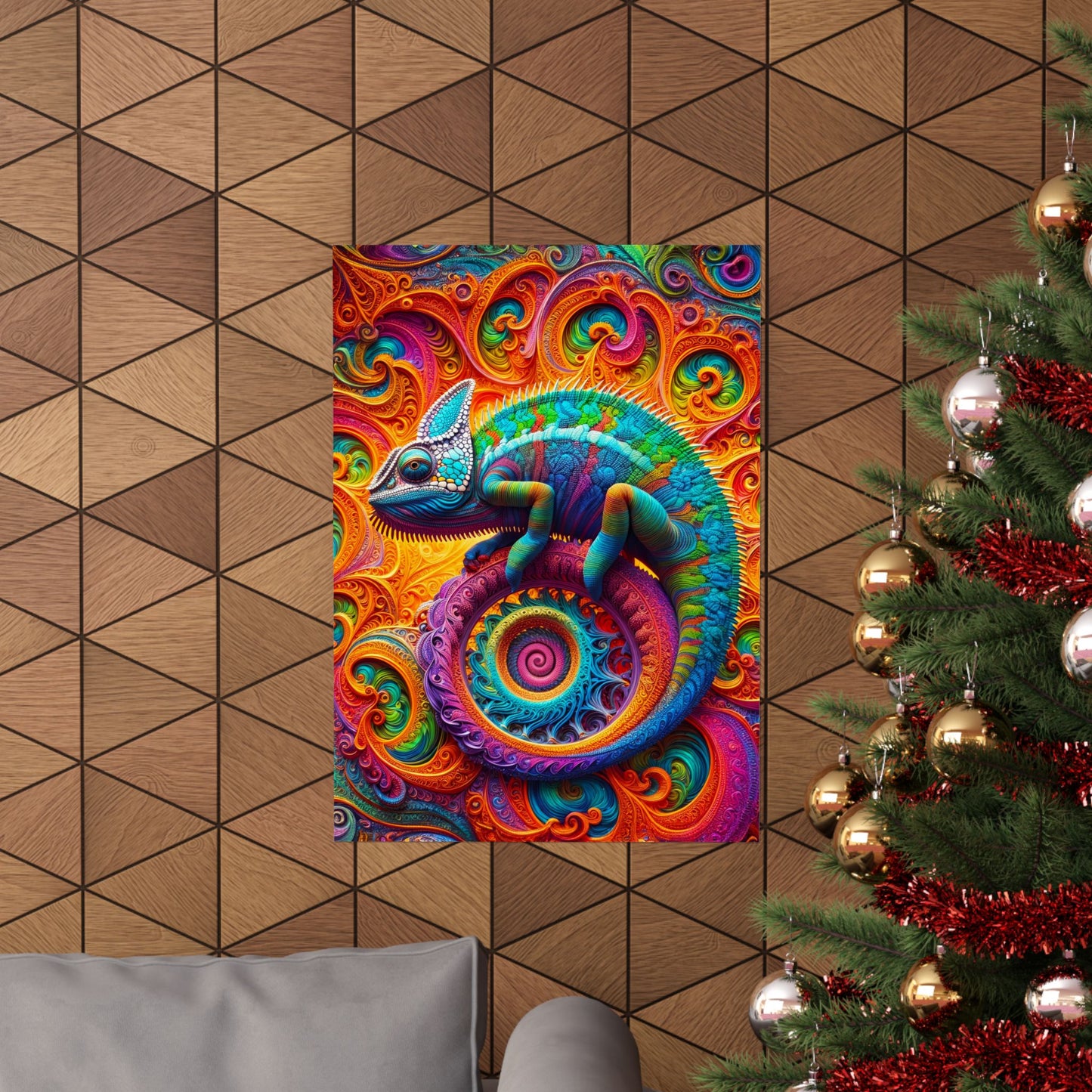 Fractal Guardian Matte Vertical Posters