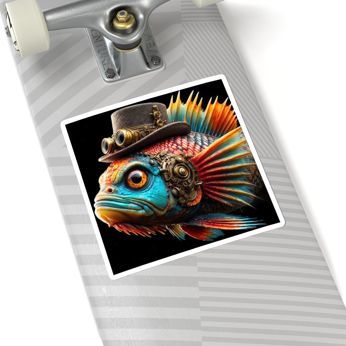 Steampunk Cichlid Kiss-Cut Stickers