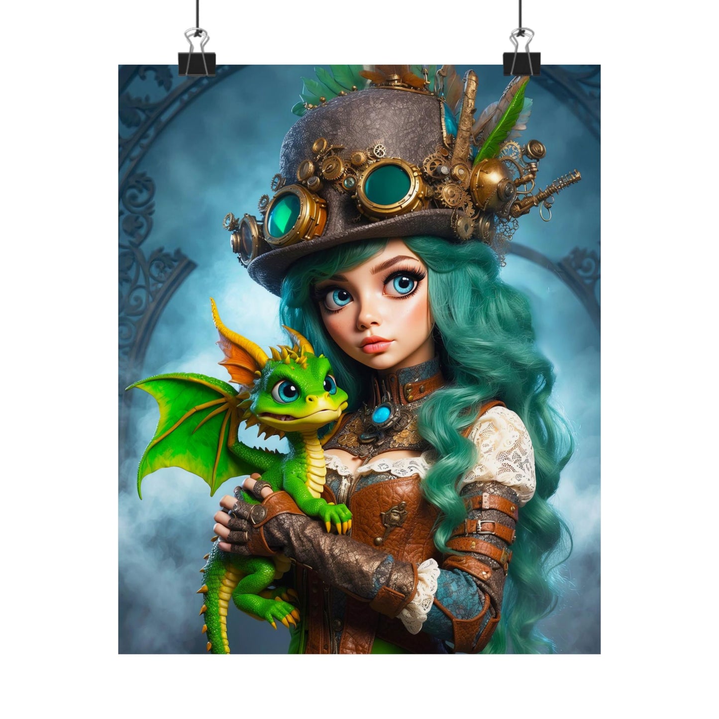 Mystical Guardian's Embrace Matte Vertical Posters