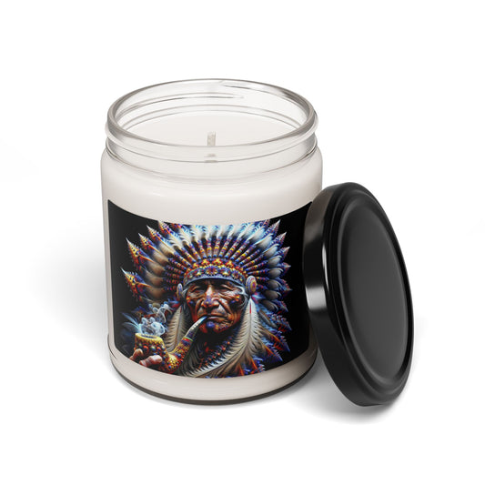 Spirit Weaver: A Fractal Tapestry of Native Wisdom Scented Soy Candle, 9oz