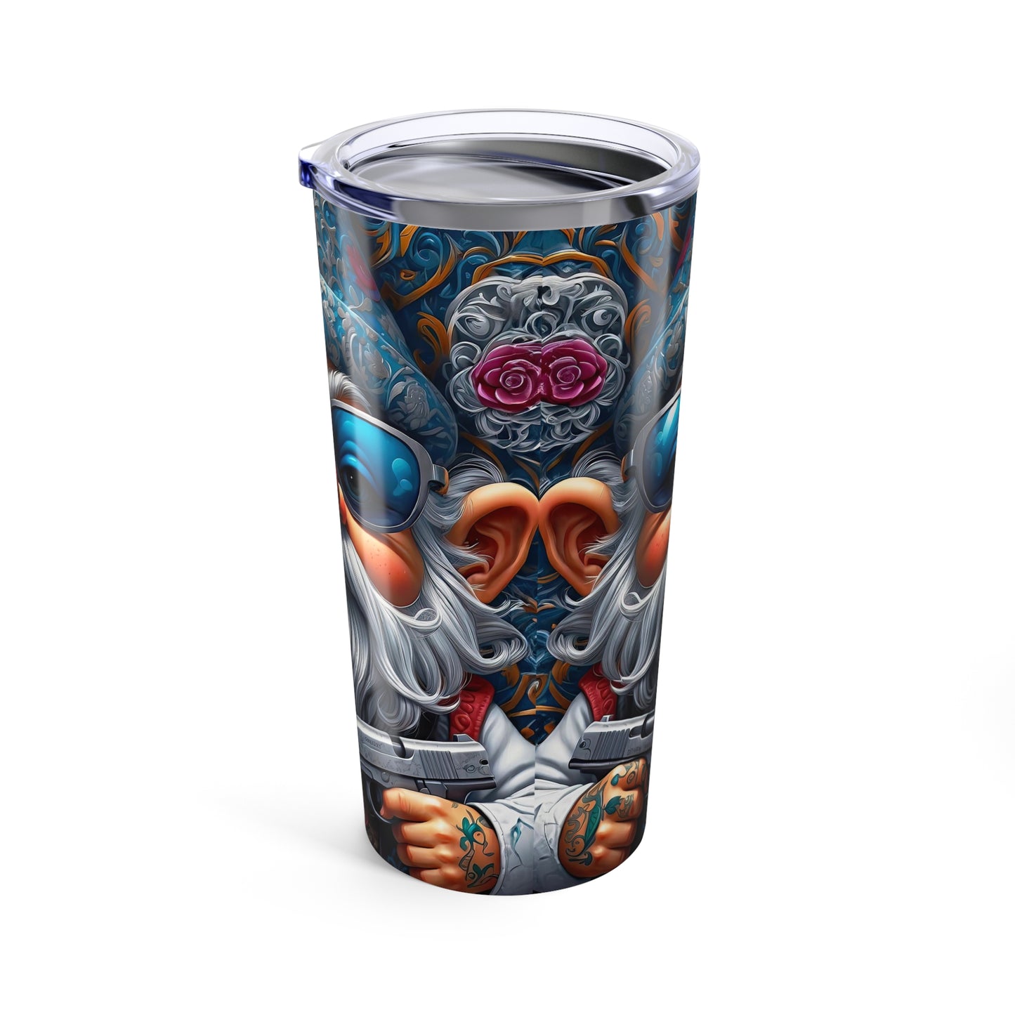 Crimson Guardian of the Fungi: The Legend of Grizzlebeard Tumbler 20oz