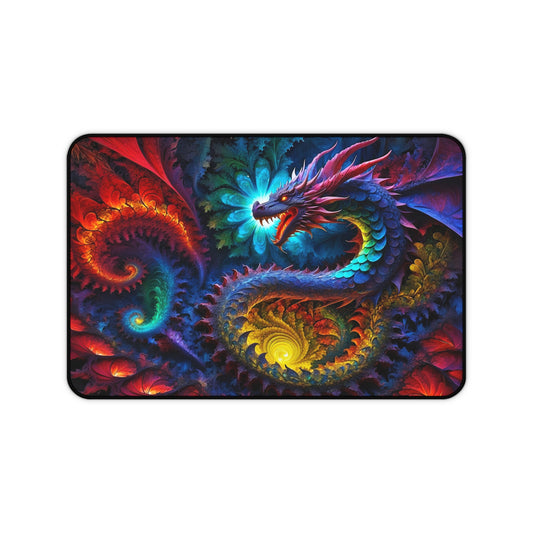 Enchanting Echoes Drakara's Fractal Odyssey Desk Mat