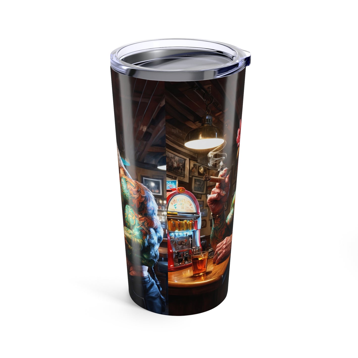 Ink & Feathers: The Ballad of Rocky Rooster Tumbler 20oz