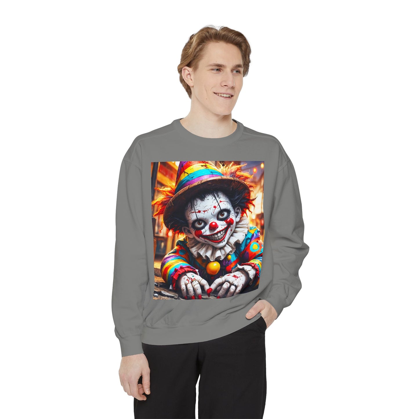 Grim Grins Unisex Garment-Dyed Sweatshirt