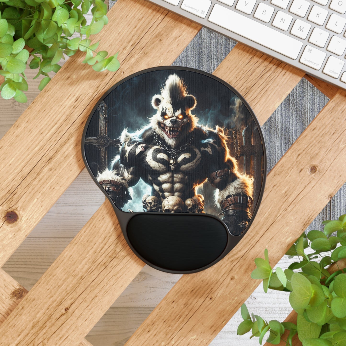 Kurofang Fury Mouse Pad with Wrist Rest Mouse Pad With Wrist Rest