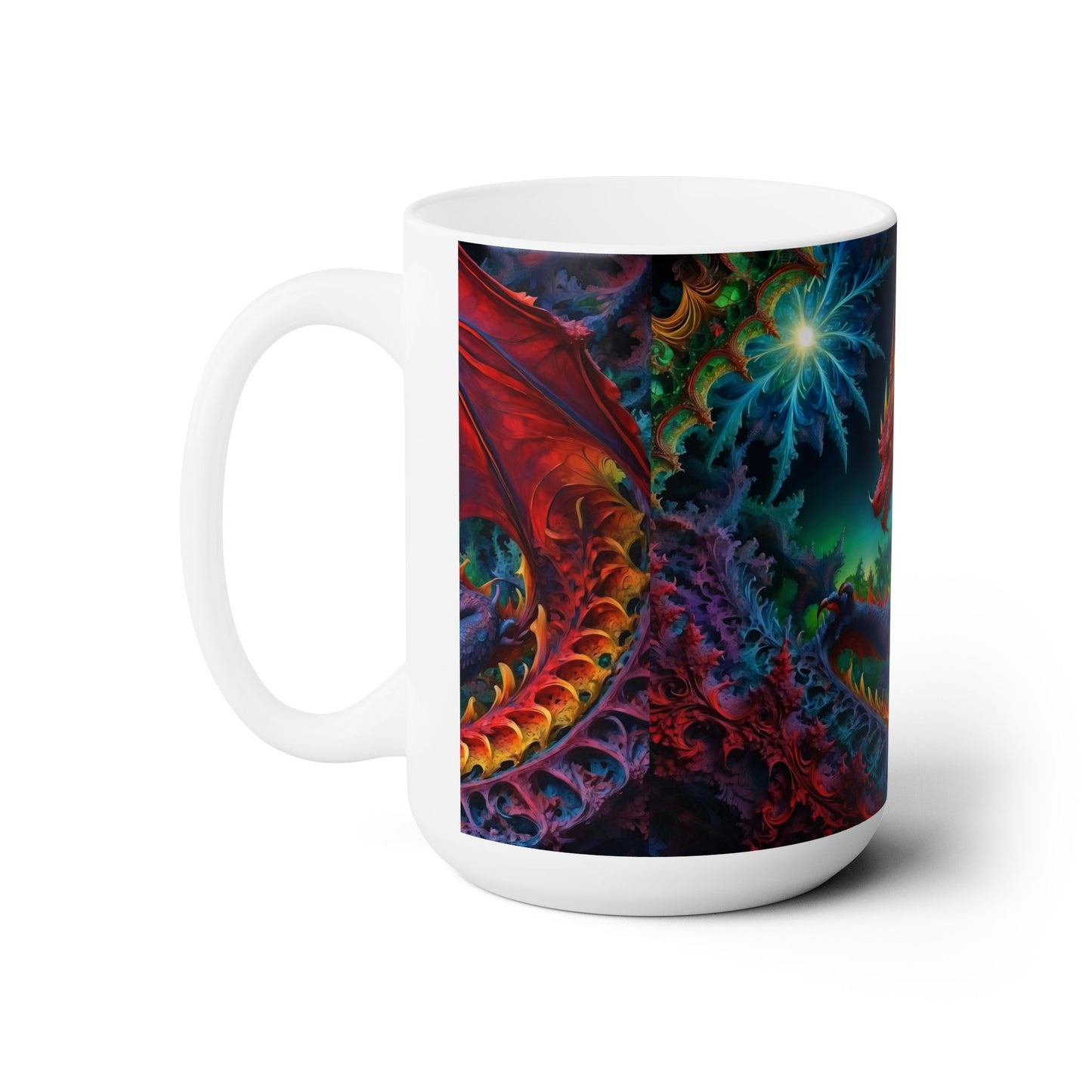 Drakara's Fractal Odyssey Ceramic Mug 15oz