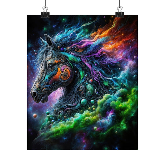 The Celestial Stallion Matte Vertical Posters