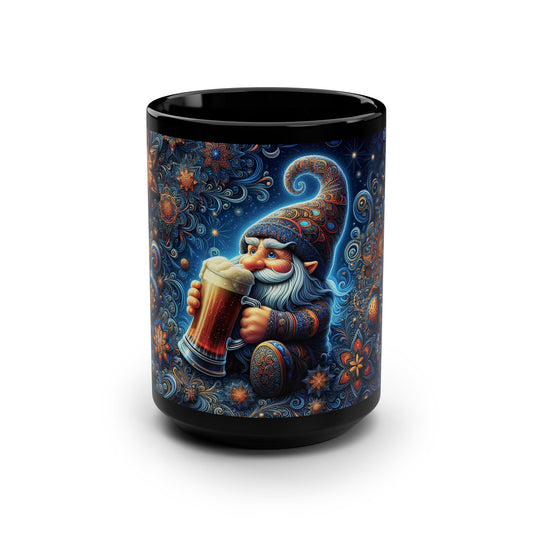 Zephyr Twizzletoe in the Fractal Galaxy Black Mug, 15oz