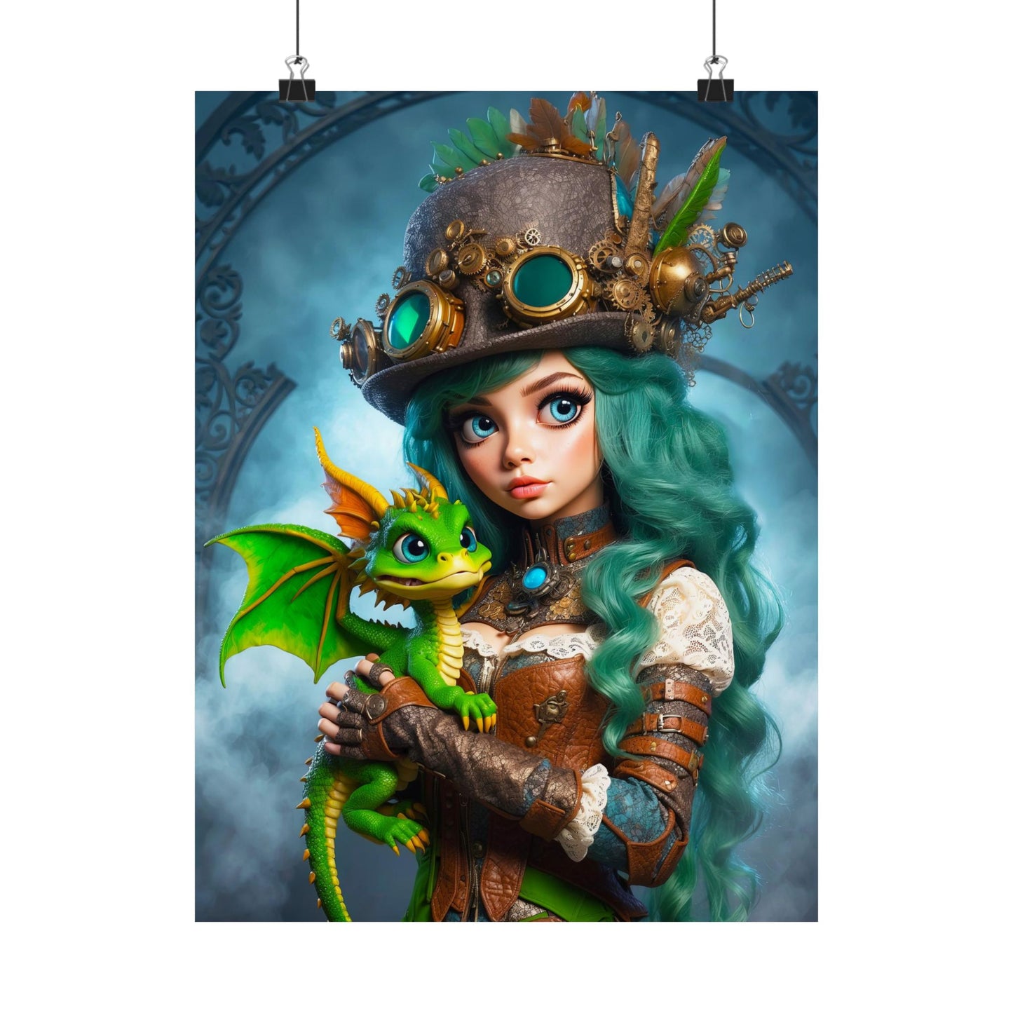 Mystical Guardian's Embrace Matte Vertical Posters