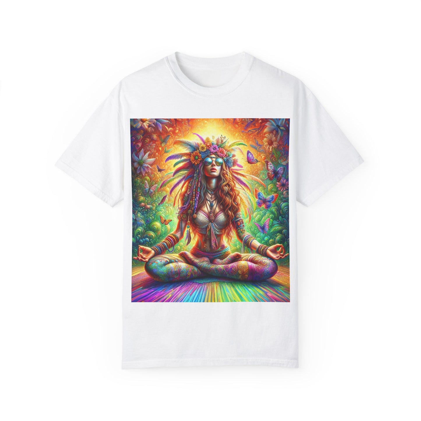 Mystical Meditation: A Journey Within Unisex Garment-Dyed T-shirt