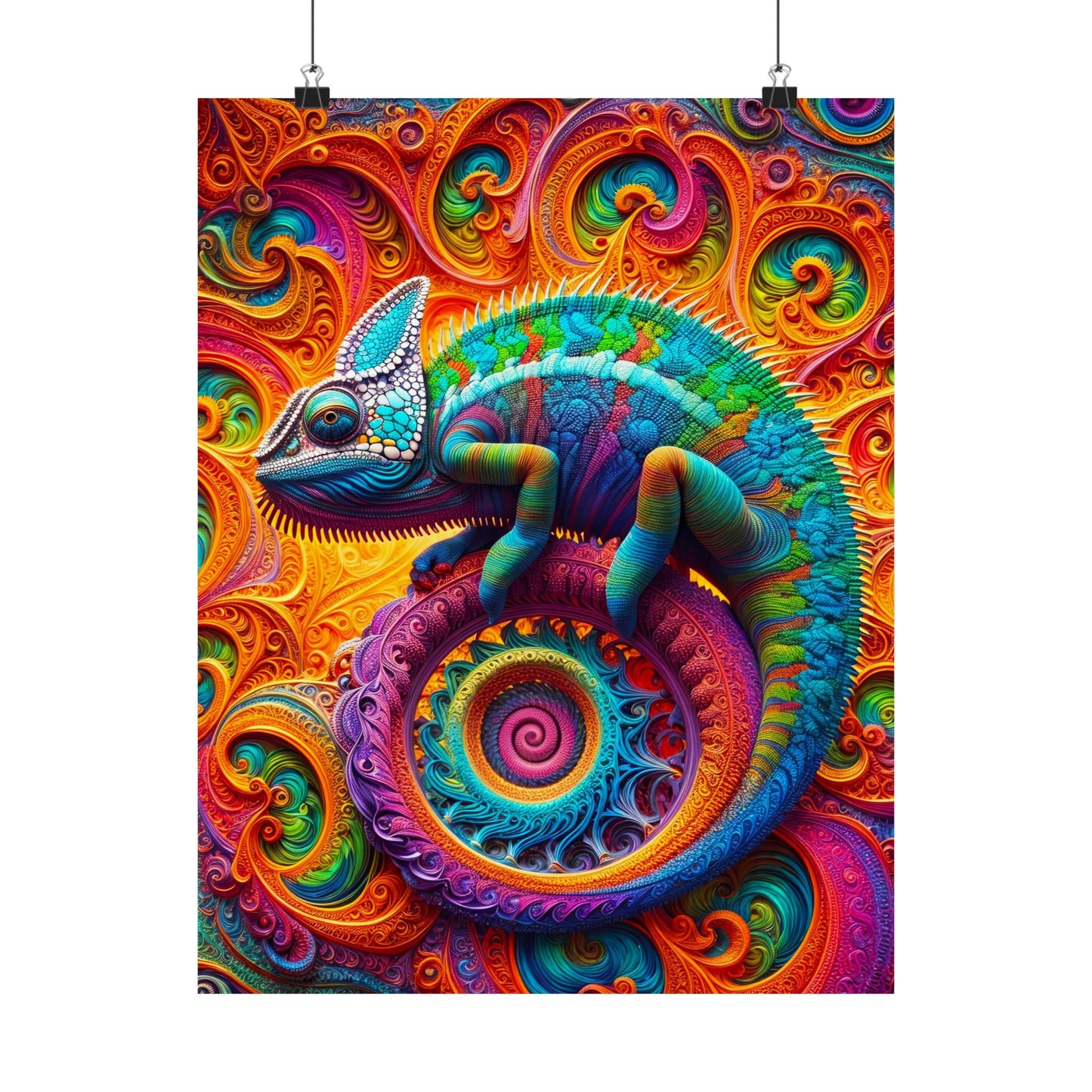 Fractal Guardian Matte Vertical Posters