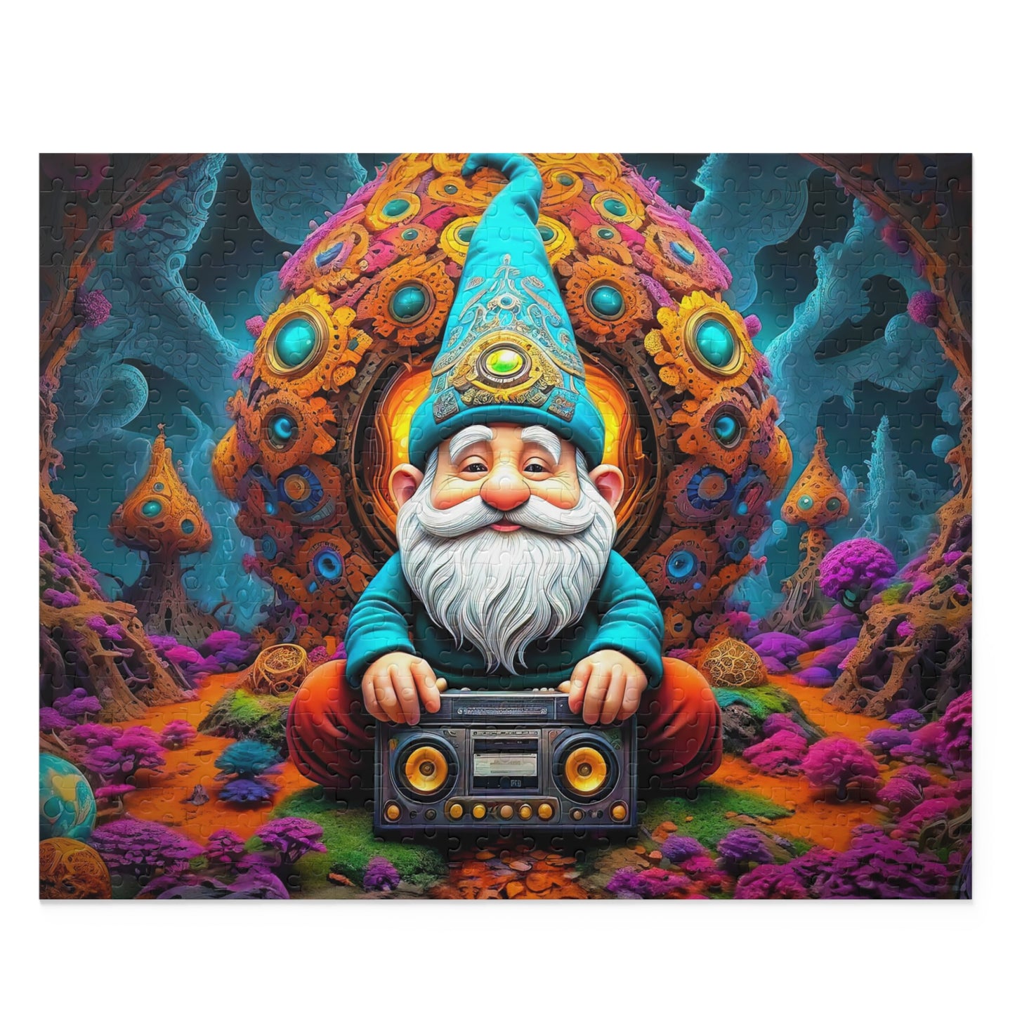 Harmony in Fractalia: The Gnome's Melodic Retreat Puzzle (120, 252, 500-Piece)