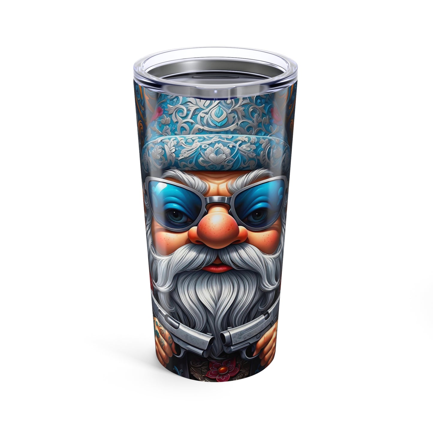 Crimson Guardian of the Fungi: The Legend of Grizzlebeard Tumbler 20oz