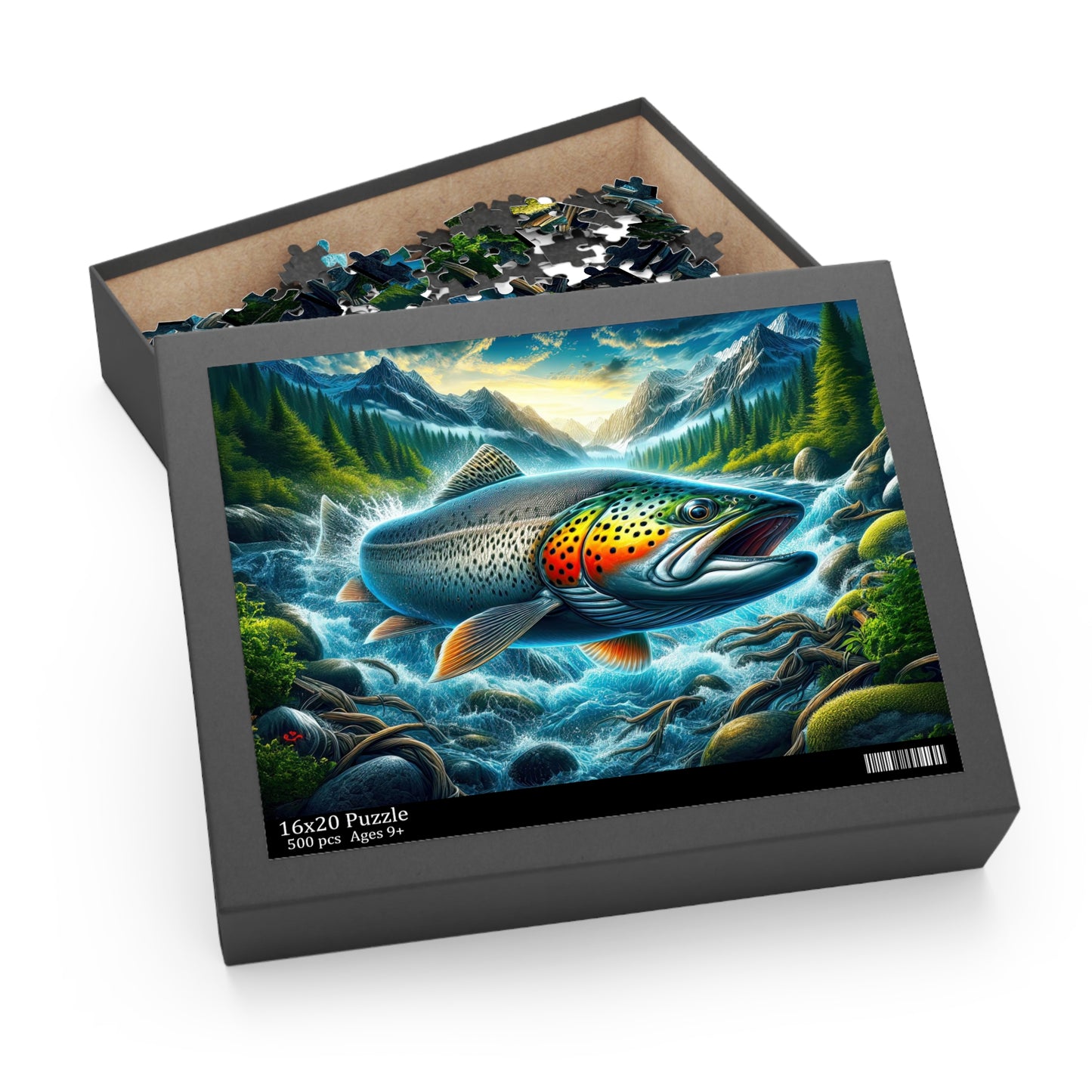 Wild Wonder: Salmon Splash Puzzle Collection Puzzle (120, 252, 500-Piece)