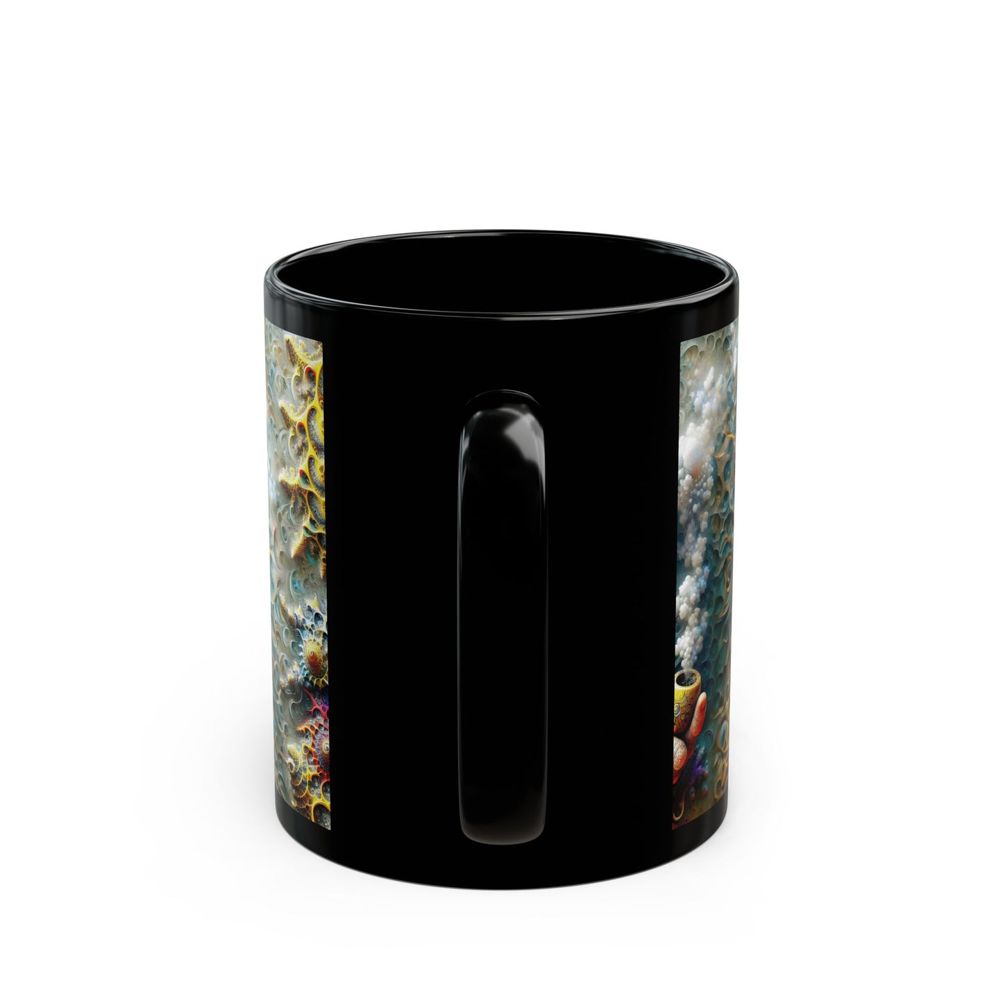 Whispers of the Sylvan Cosmos Eldon, the Fractal-Kissed Gnome 11oz Black Mug