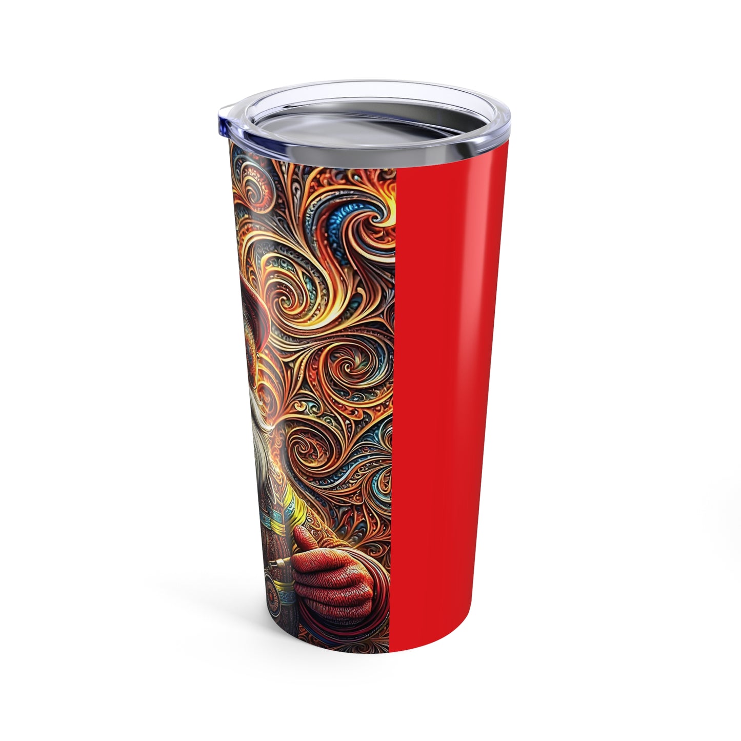 Enchanted Gnome Firefighter - Kaleidoscopic Guardian Tumbler 20oz