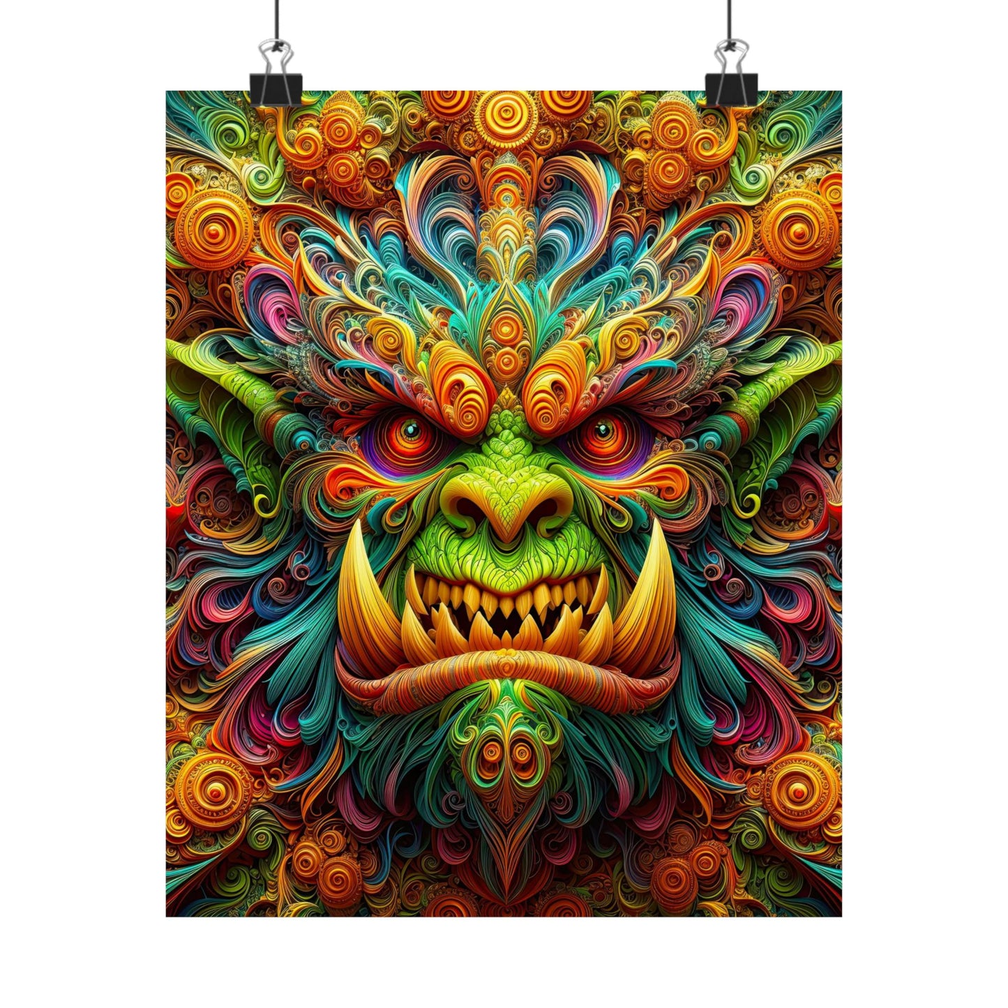 Enchanting Orc: Mythical Majesty Matte Vertical Posters