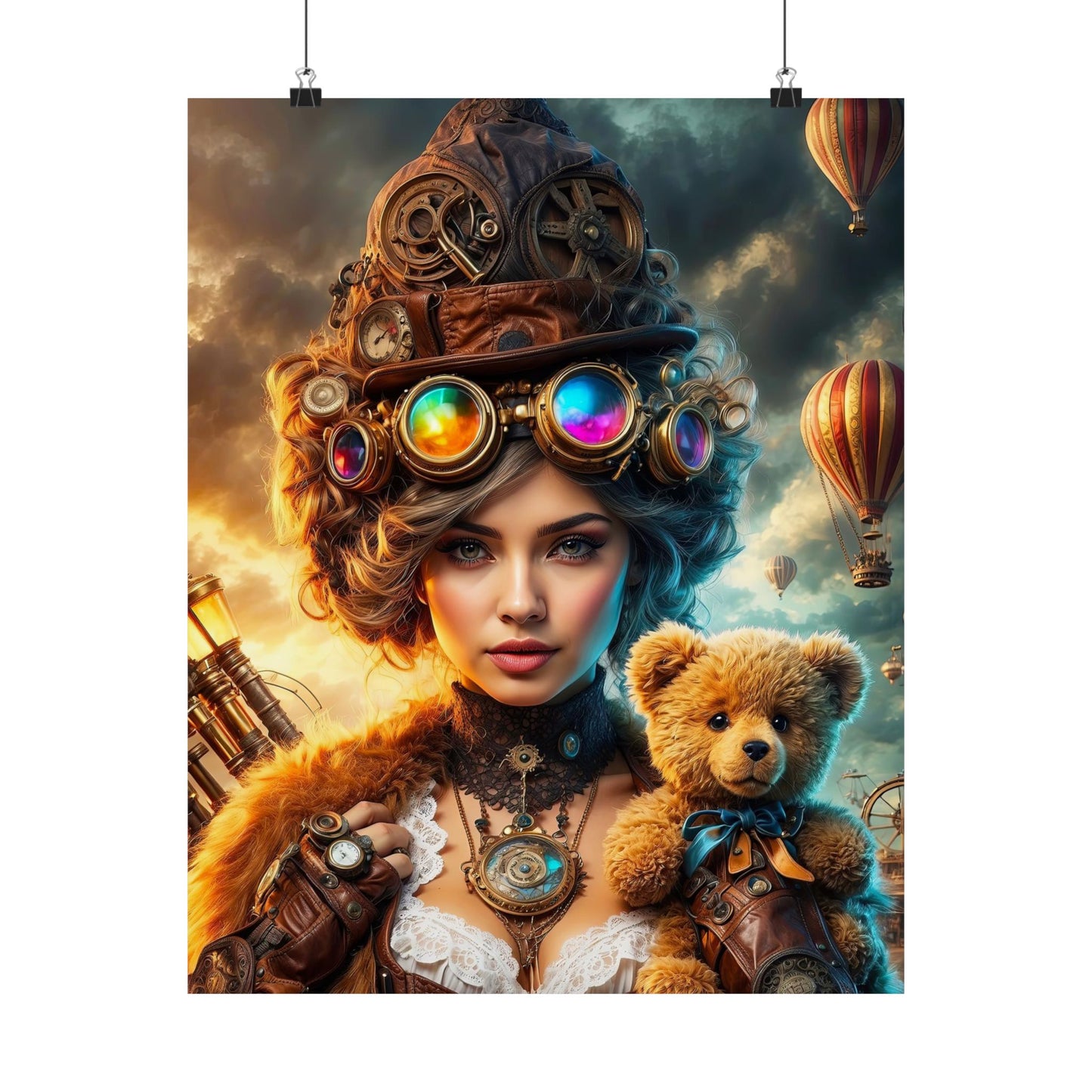 Steampunk Reverie: A Carnival of Dreams Matte Vertical Posters