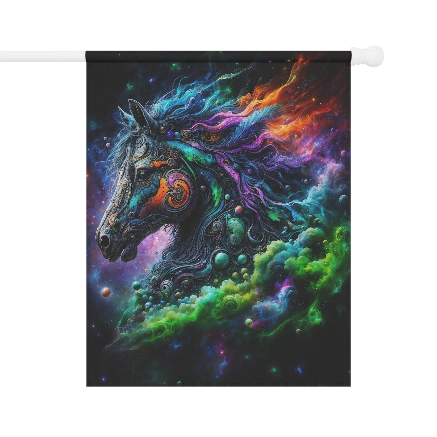 The Celestial Stallion and the Cosmic Realm Garden & House Banner