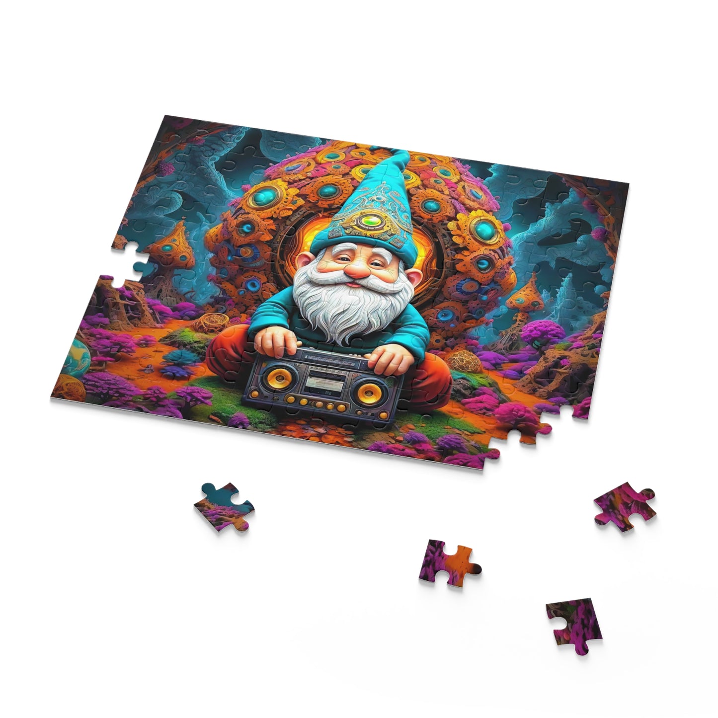 Harmony in Fractalia: The Gnome's Melodic Retreat Puzzle (120, 252, 500-Piece)