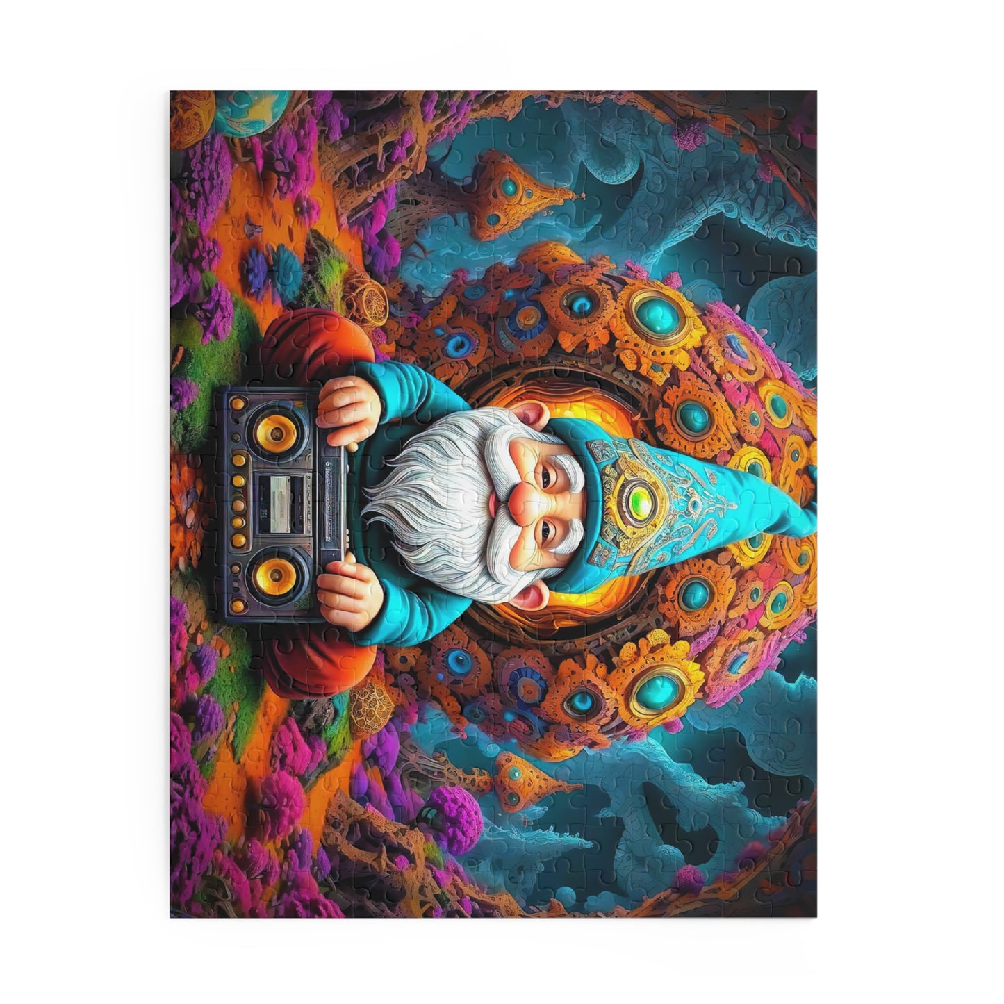 Harmony in Fractalia: The Gnome's Melodic Retreat Puzzle (120, 252, 500-Piece)