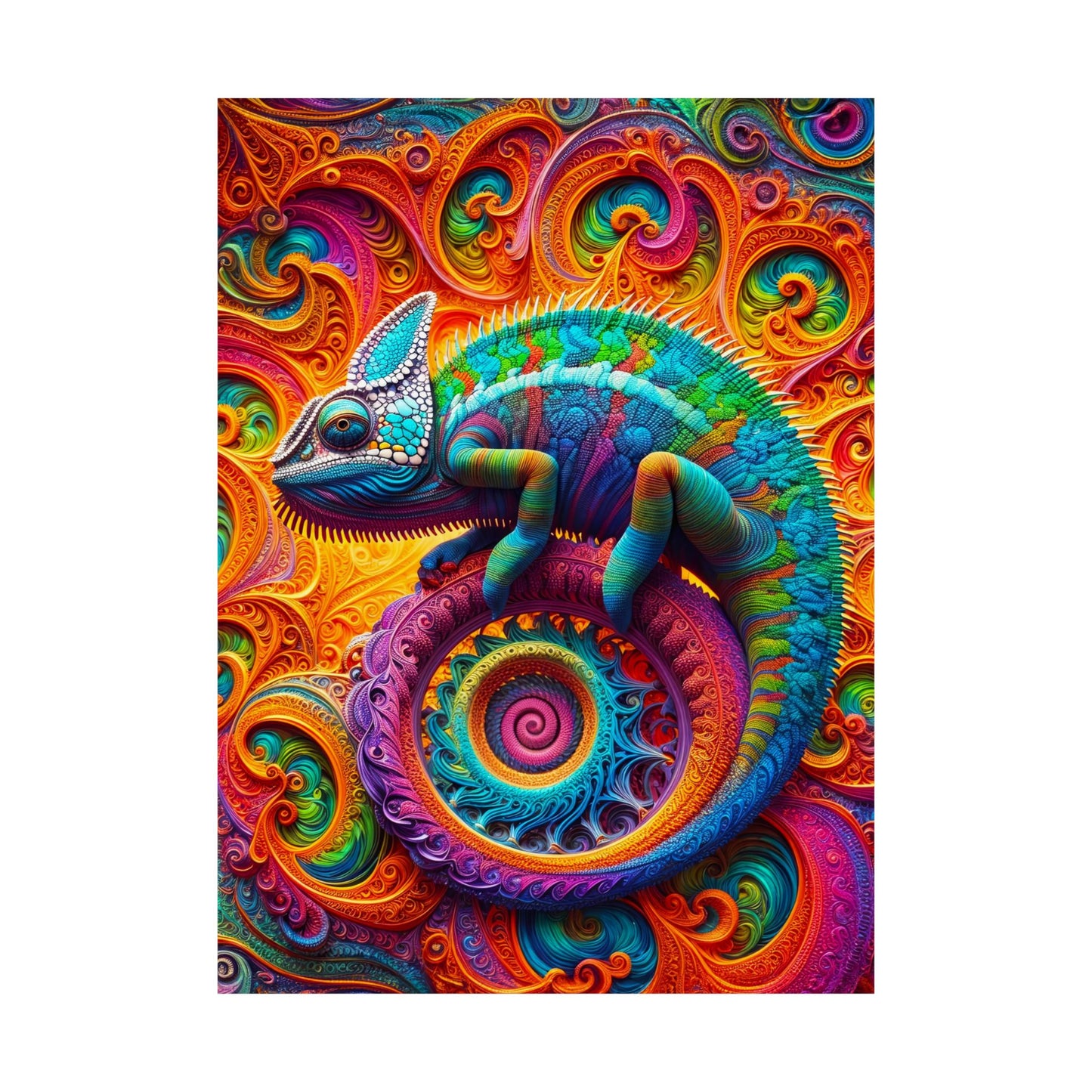 Fractal Guardian Matte Vertical Posters